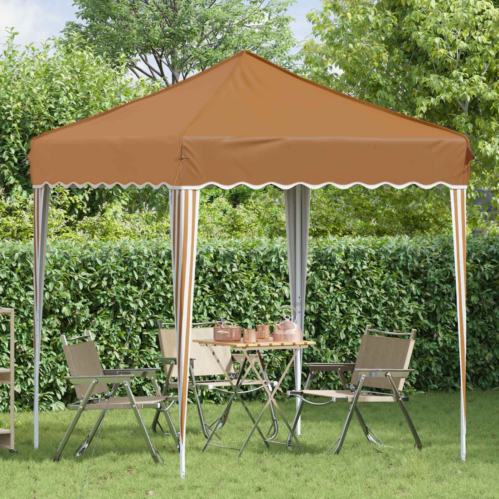 Pop-up šventinis palapinė 195 x 195 x 245 cm Smėlio Pop-up šventinis palapinė 195 x 195 x 245 cm Smėlio - Image 4