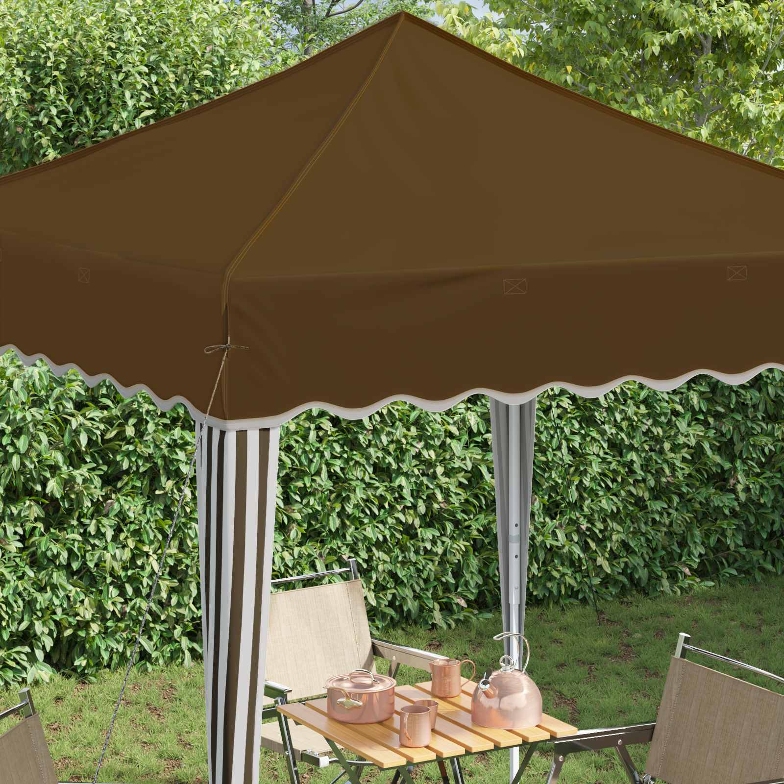 Pop-up šventinis palapinė 195 x 195 x 245 cm Taupe Pop-up šventinis palapinė 195 x 195 x 245 cm Taupe - Image 5