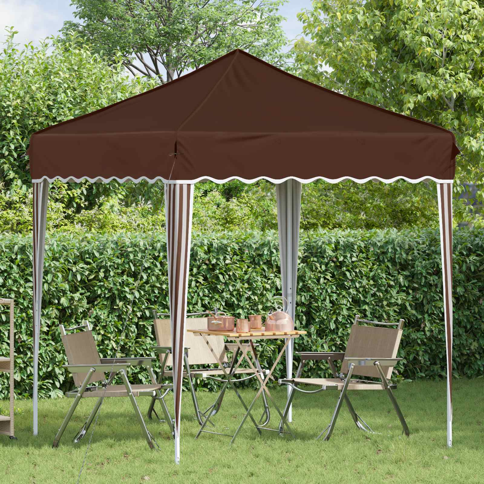 Pop-up šventinis palapinė 195 x 195 x 245 cm Ruda Pop-up šventinis palapinė 195 x 195 x 245 cm Ruda - Image 4