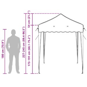 Pop-up šventinis palapinė 195 x 195 x 245 cm Oranžinė