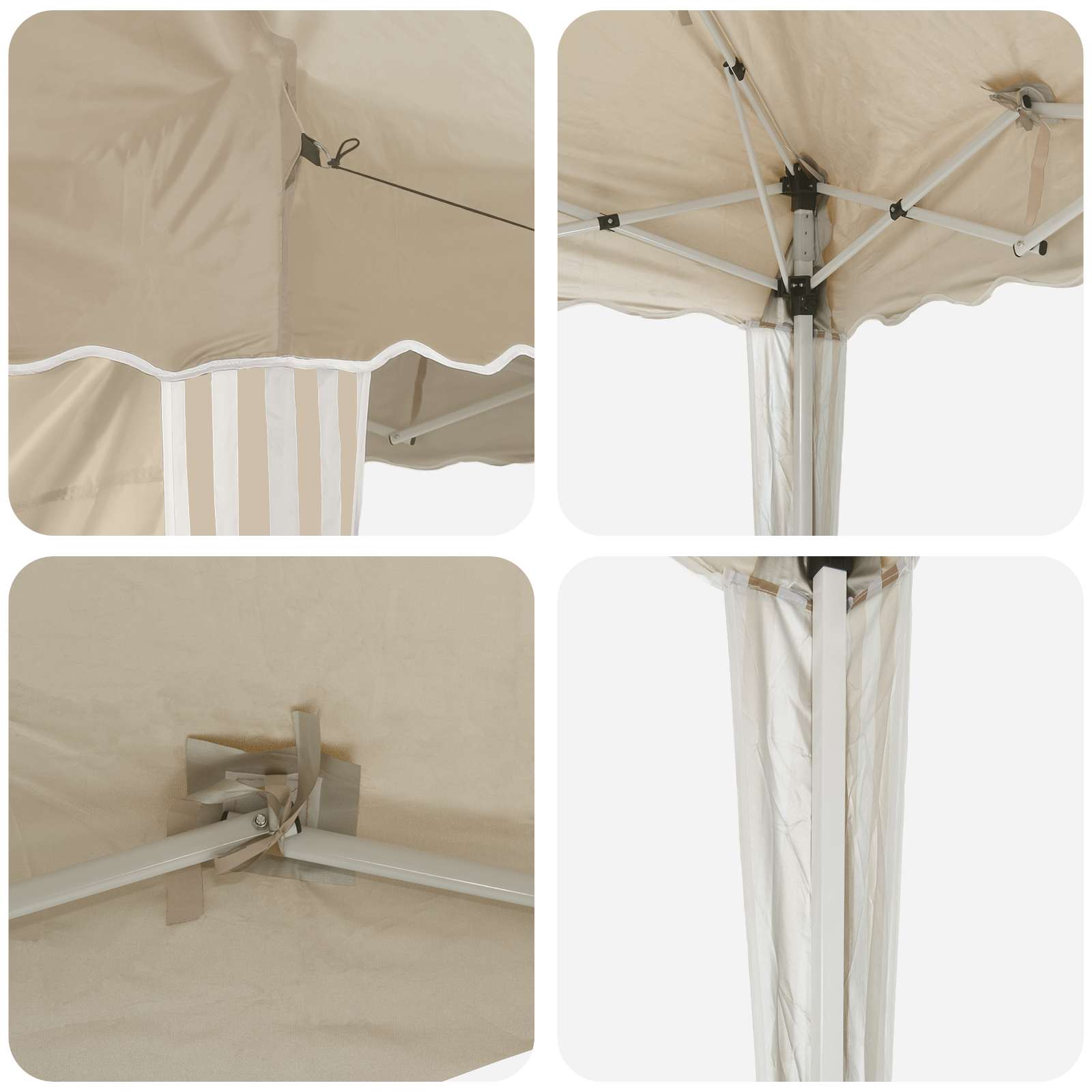 Pop-up šventinis palapinė 195 x 195 x 245 cm Kreminė Pop-up šventinis palapinė 195 x 195 x 245 cm Kreminė - Image 12