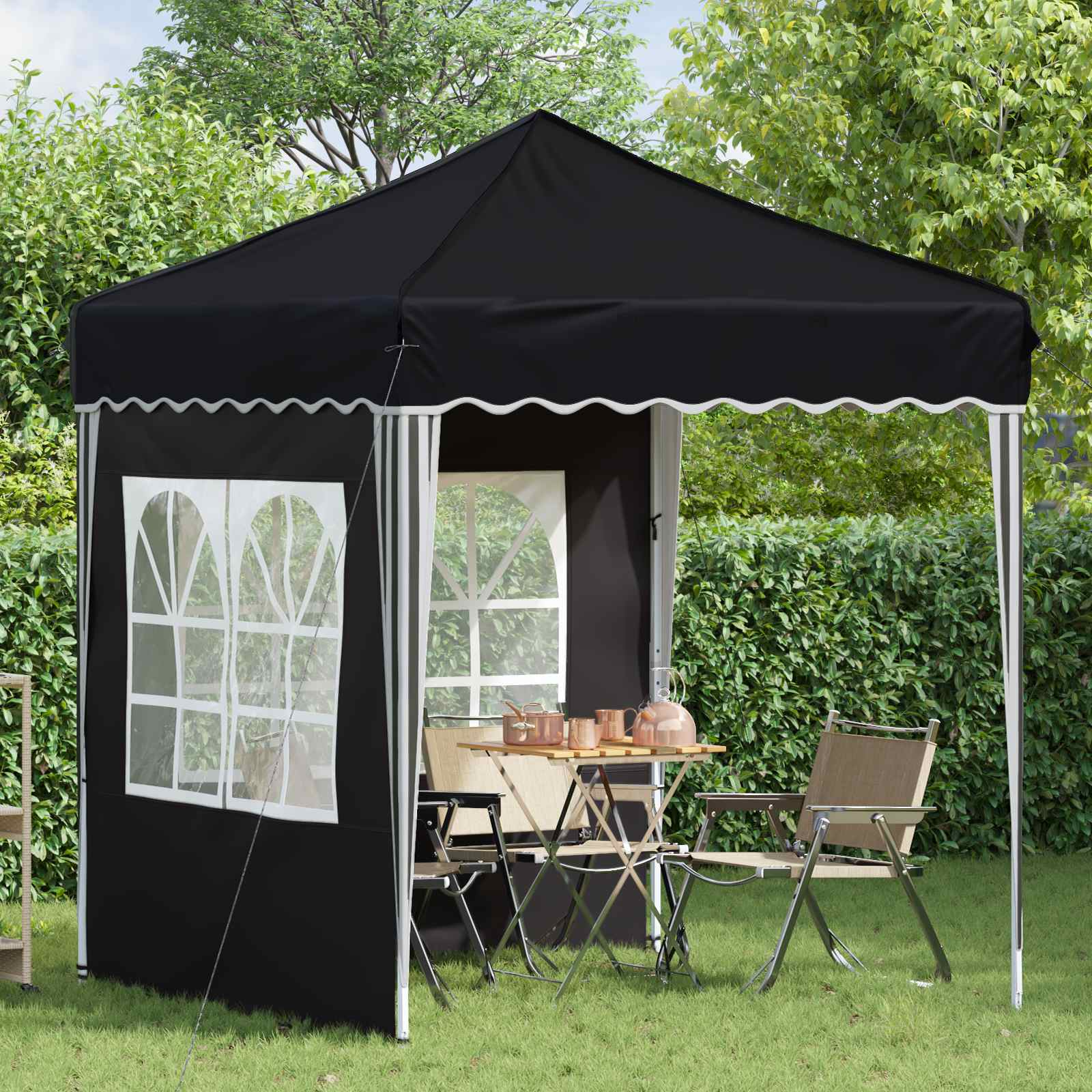 Pop-up šventinis palapinė 195 x 195 x 245 cm Antracito Pop-up šventinis palapinė 195 x 195 x 245 cm Antracito - Image 4