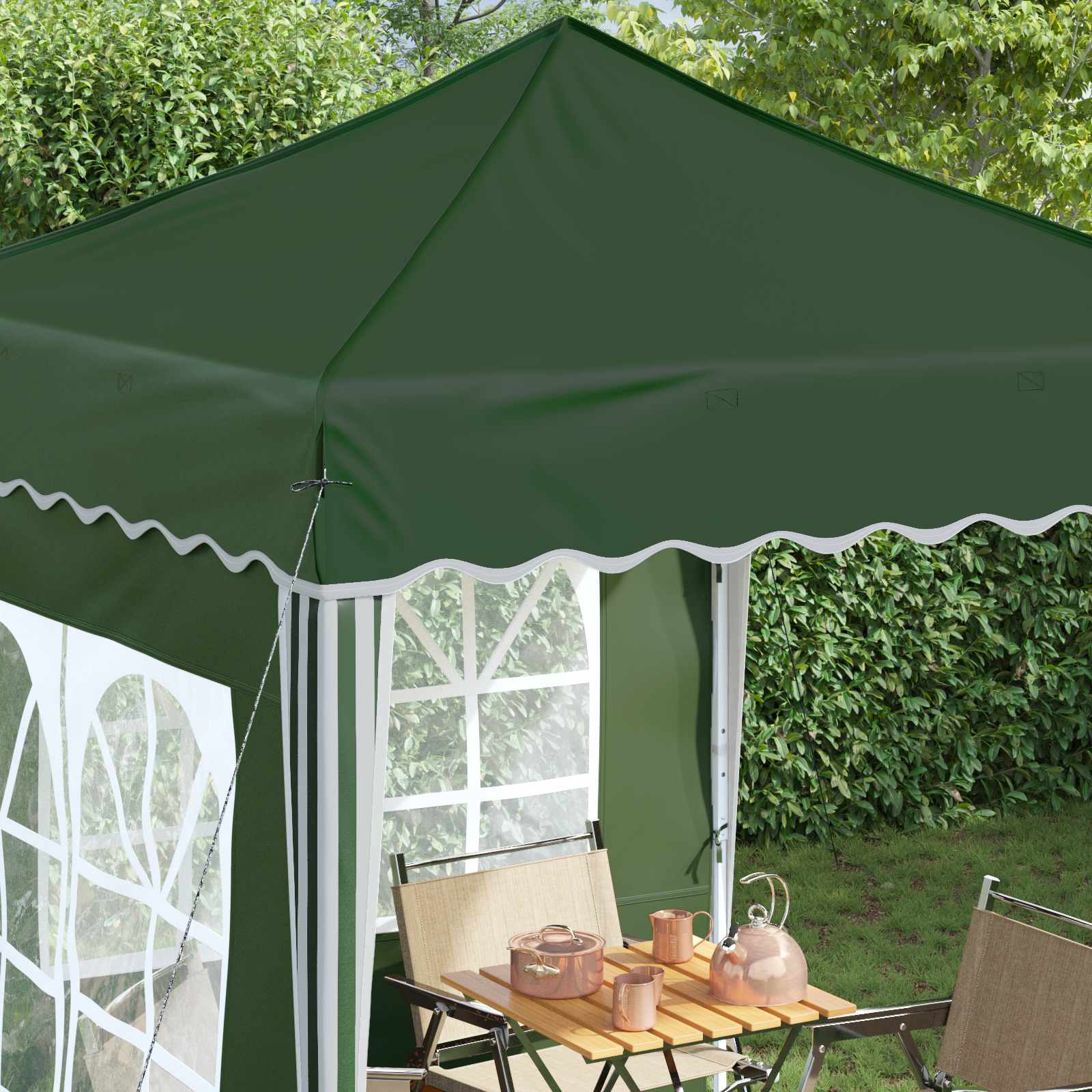 Pop-up šventinis palapinė 195 x 195 x 245 cm Žalia Pop-up šventinis palapinė 195 x 195 x 245 cm Žalia - Image 5