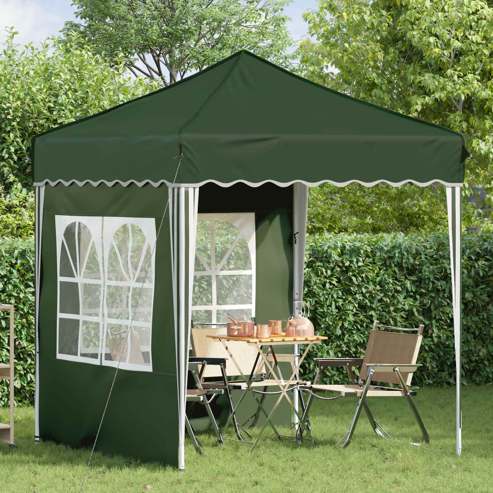 Pop-up šventinis palapinė 195 x 195 x 245 cm Žalia Pop-up šventinis palapinė 195 x 195 x 245 cm Žalia - Image 4