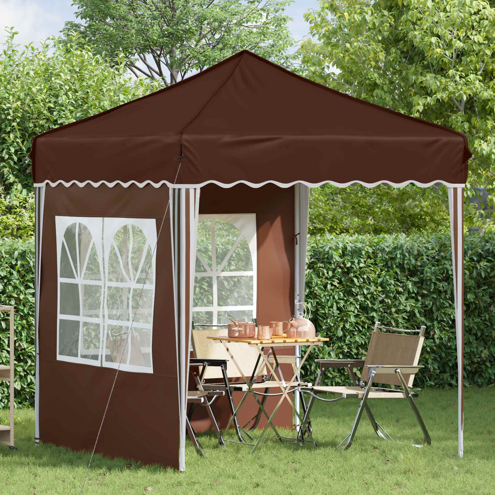 Pop-up šventinis palapinė 195 x 195 x 245 cm Ruda Pop-up šventinis palapinė 195 x 195 x 245 cm Ruda - Image 4