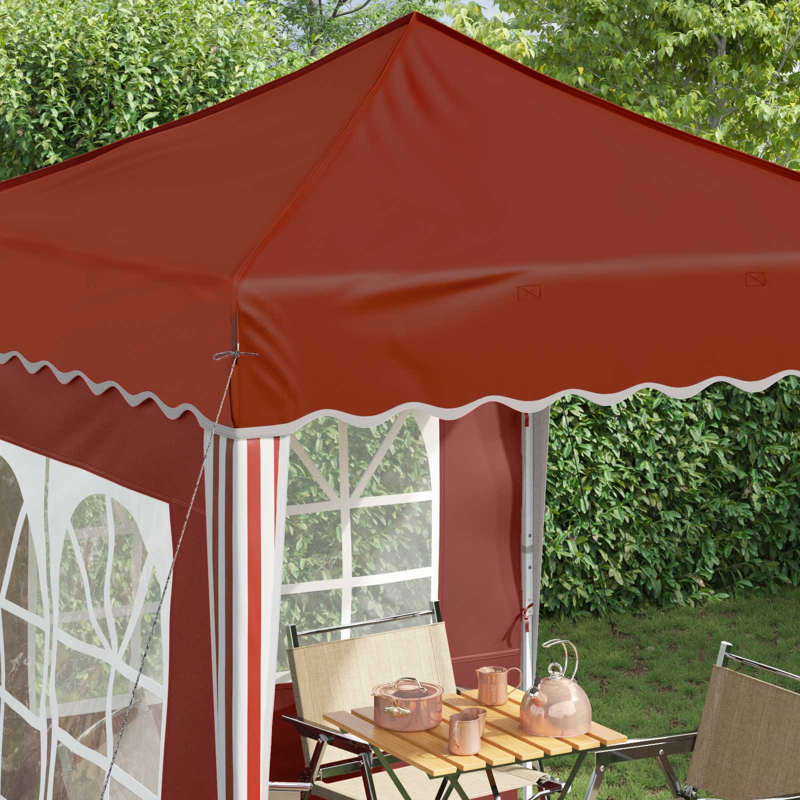 Pop-up šventinis palapinė 195 x 195 x 245 cm Terakotos Pop-up šventinis palapinė 195 x 195 x 245 cm Terakotos - Image 5