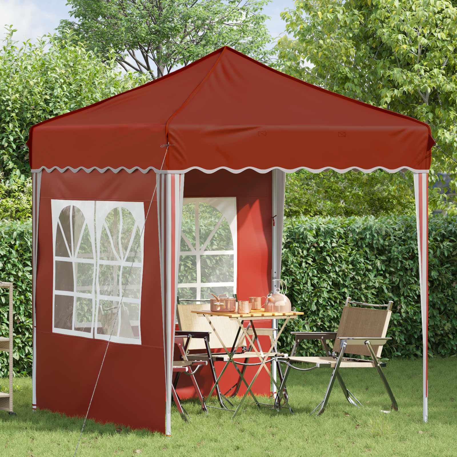 Pop-up šventinis palapinė 195 x 195 x 245 cm Terakotos Pop-up šventinis palapinė 195 x 195 x 245 cm Terakotos - Image 4