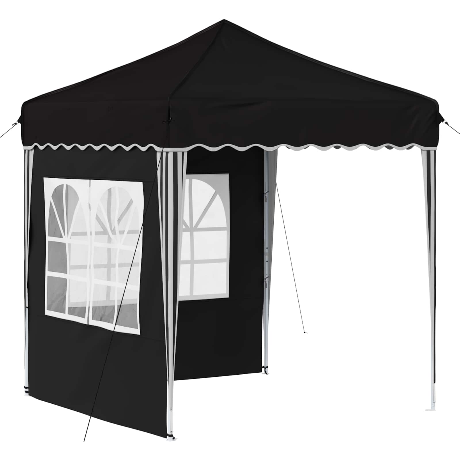 Pop-up šventinis palapinė 195 x 195 x 245 cm Juoda Pop-up šventinis palapinė 195 x 195 x 245 cm Juoda - Image 3