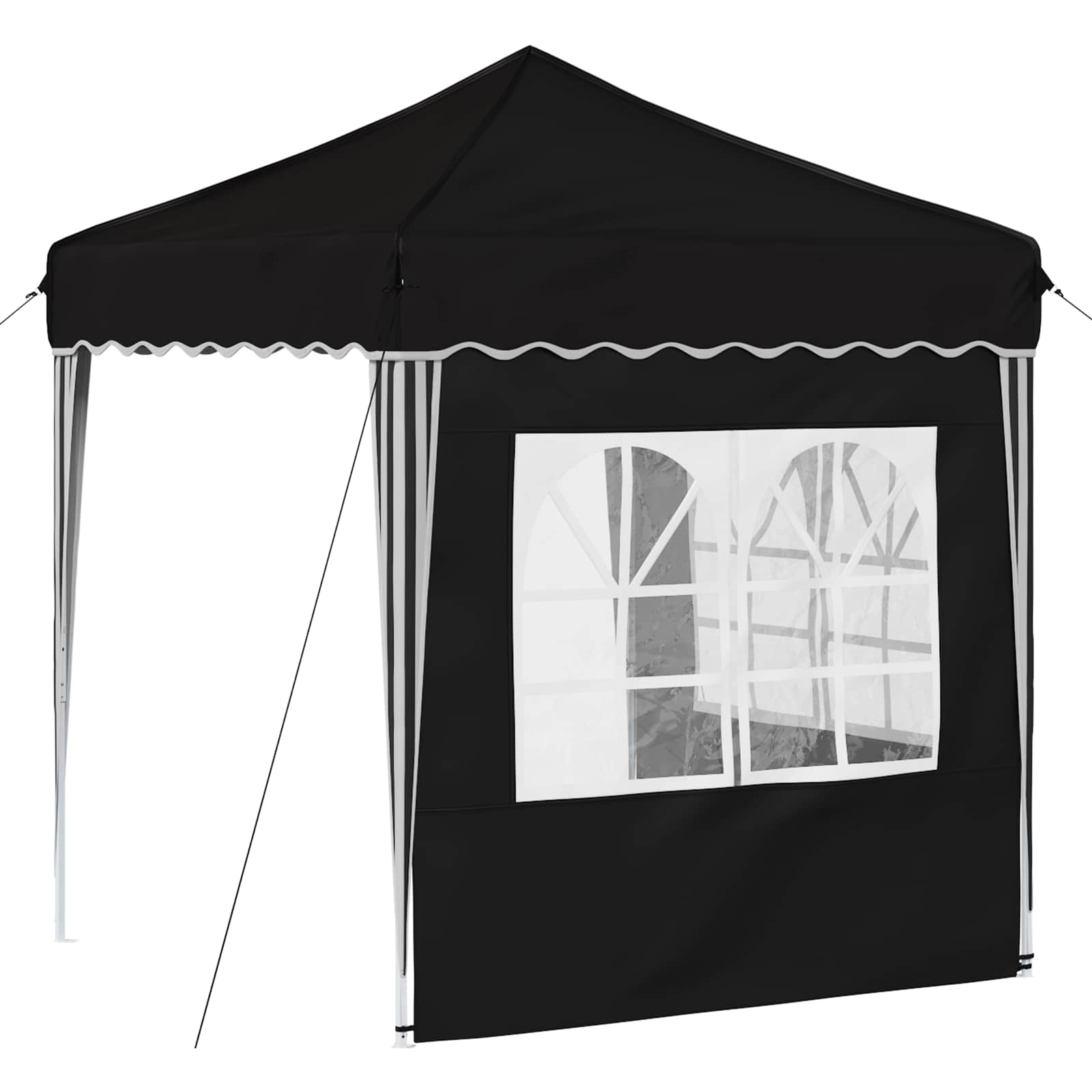 Pop-up šventinis palapinė 195 x 195 x 245 cm Juoda Pop-up šventinis palapinė 195 x 195 x 245 cm Juoda - Image 9