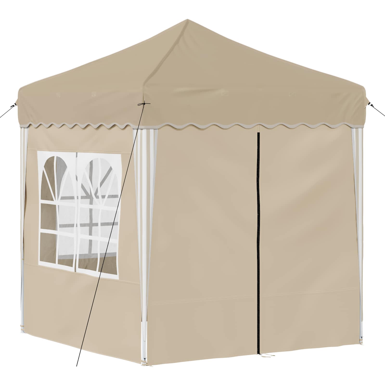 Pop-up šventinis palapinė 195 x 195 x 245 cm Kreminė Pop-up šventinis palapinė 195 x 195 x 245 cm Kreminė - Image 6
