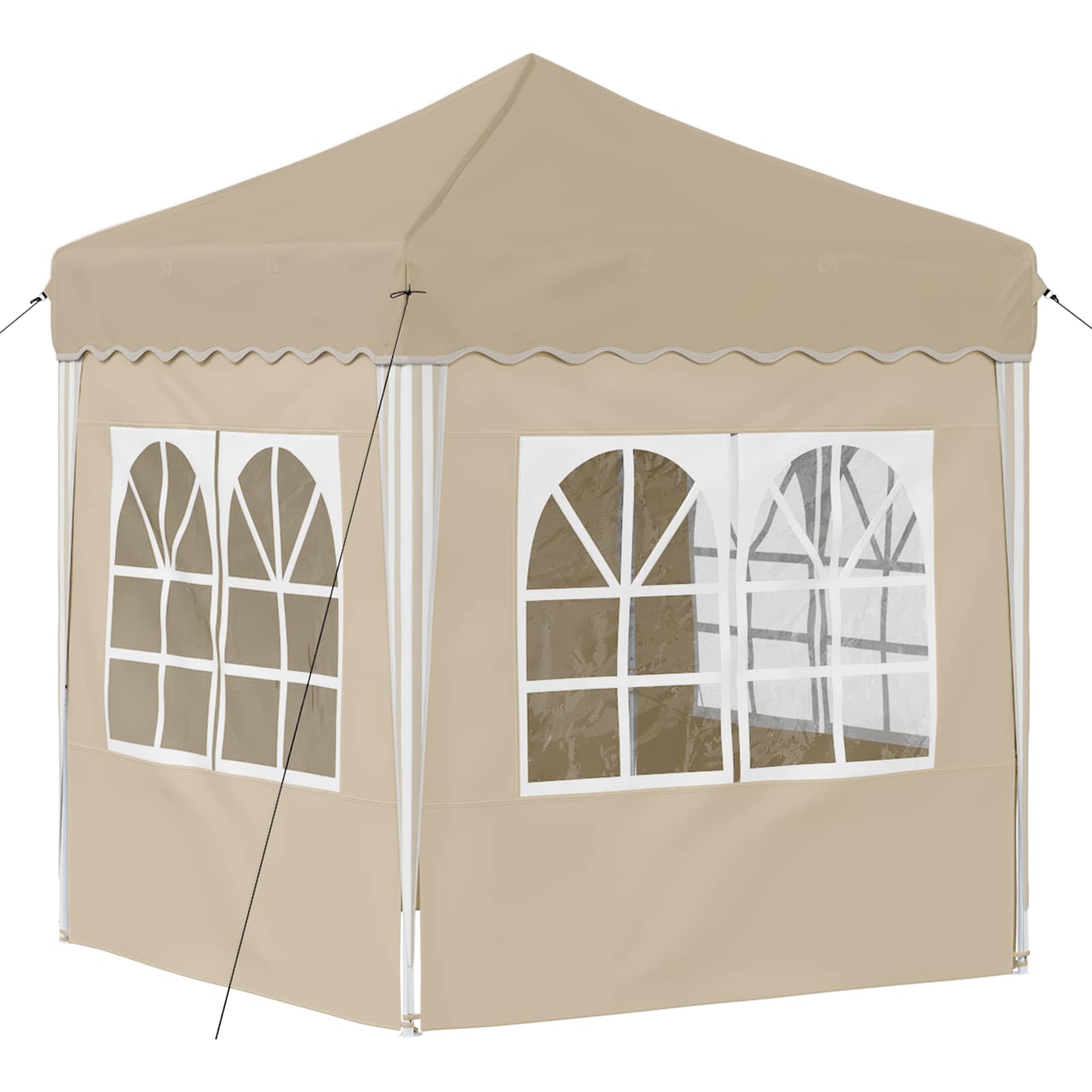 Pop-up šventinis palapinė 195 x 195 x 245 cm Kreminė Pop-up šventinis palapinė 195 x 195 x 245 cm Kreminė - Image 10