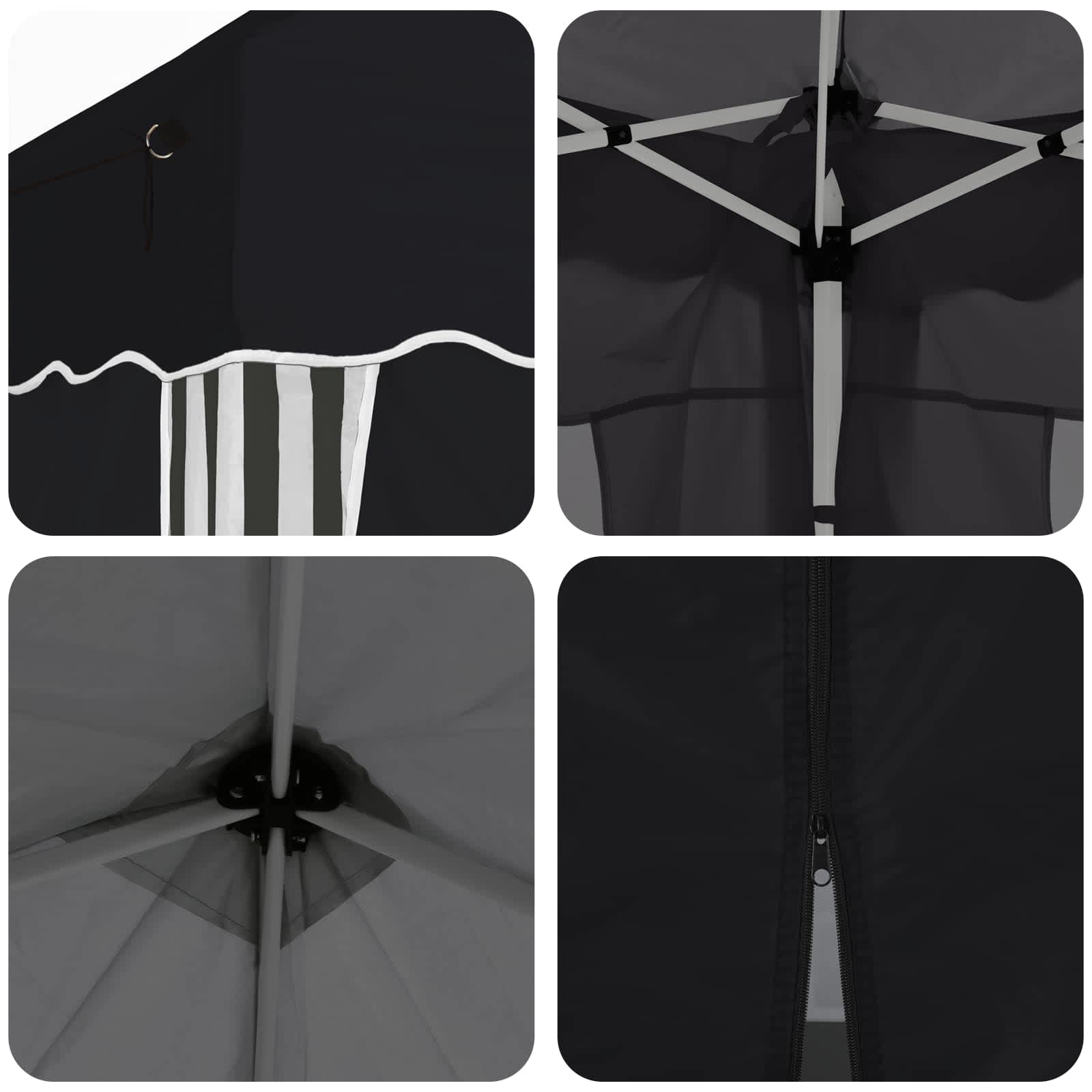 Pop-up šventinis palapinė 195 x 195 x 245 cm Antracito Pop-up šventinis palapinė 195 x 195 x 245 cm Antracito - Image 13