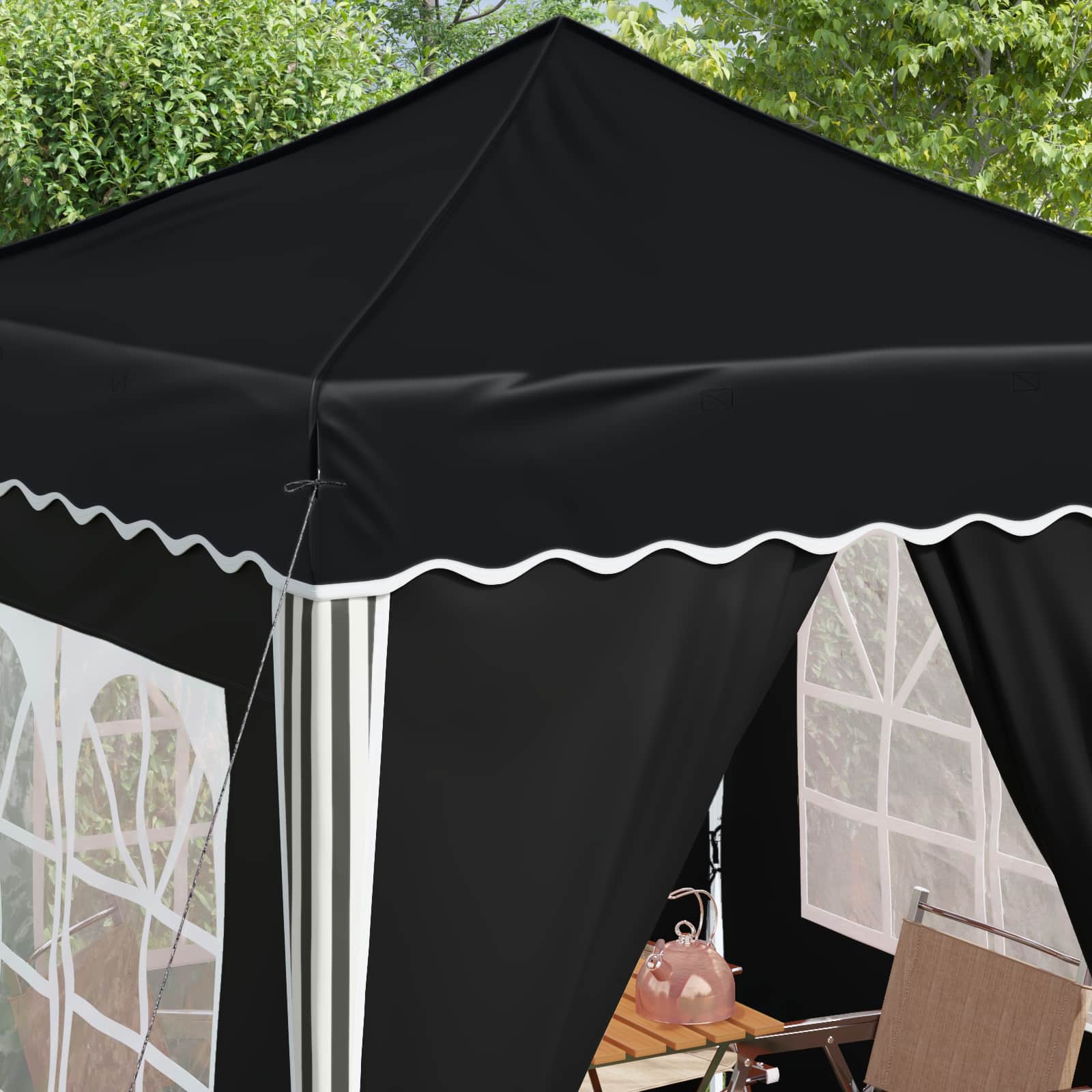 Pop-up šventinis palapinė 195 x 195 x 245 cm Antracito Pop-up šventinis palapinė 195 x 195 x 245 cm Antracito - Image 5