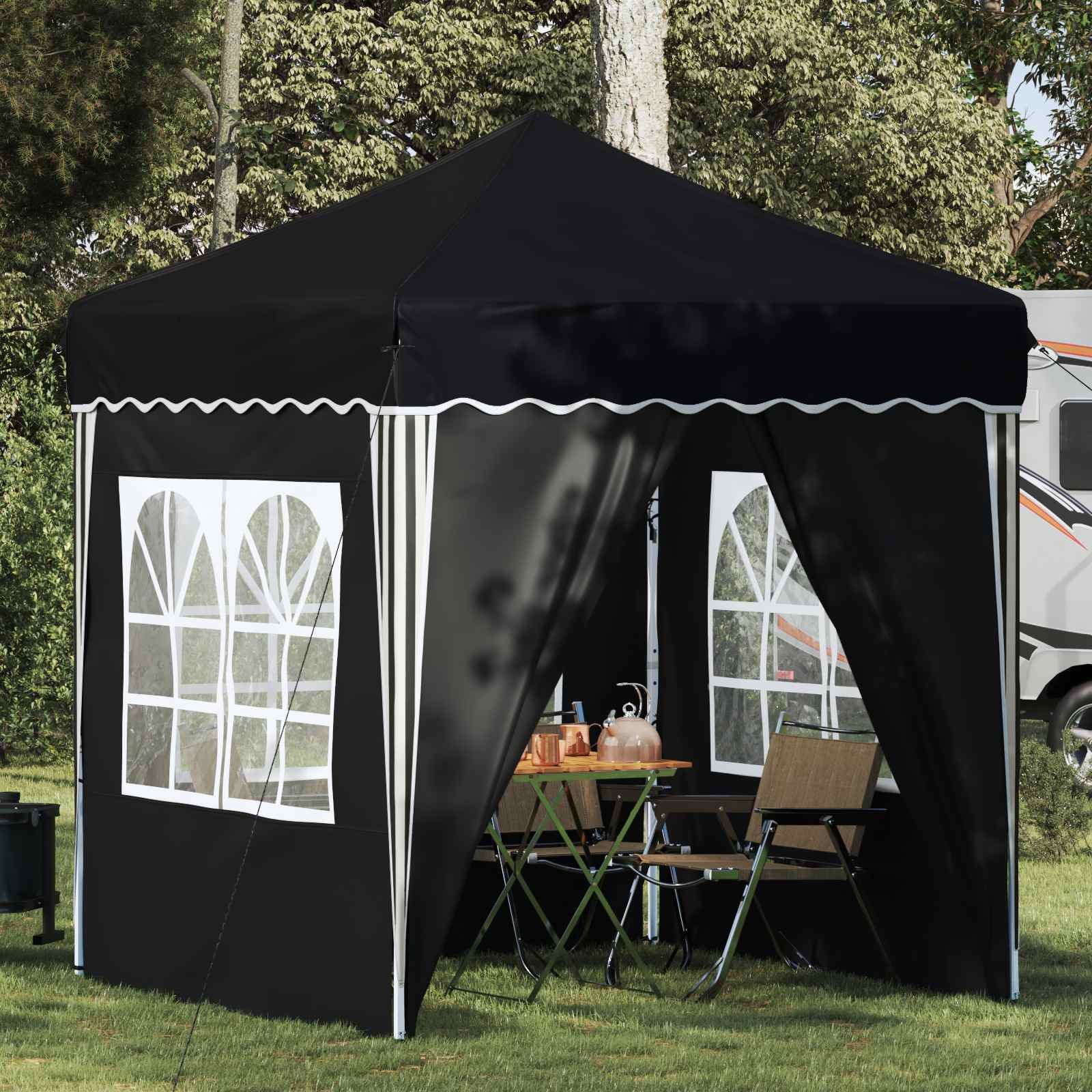 Pop-up šventinis palapinė 195 x 195 x 245 cm Antracito Pop-up šventinis palapinė 195 x 195 x 245 cm Antracito - Image 2