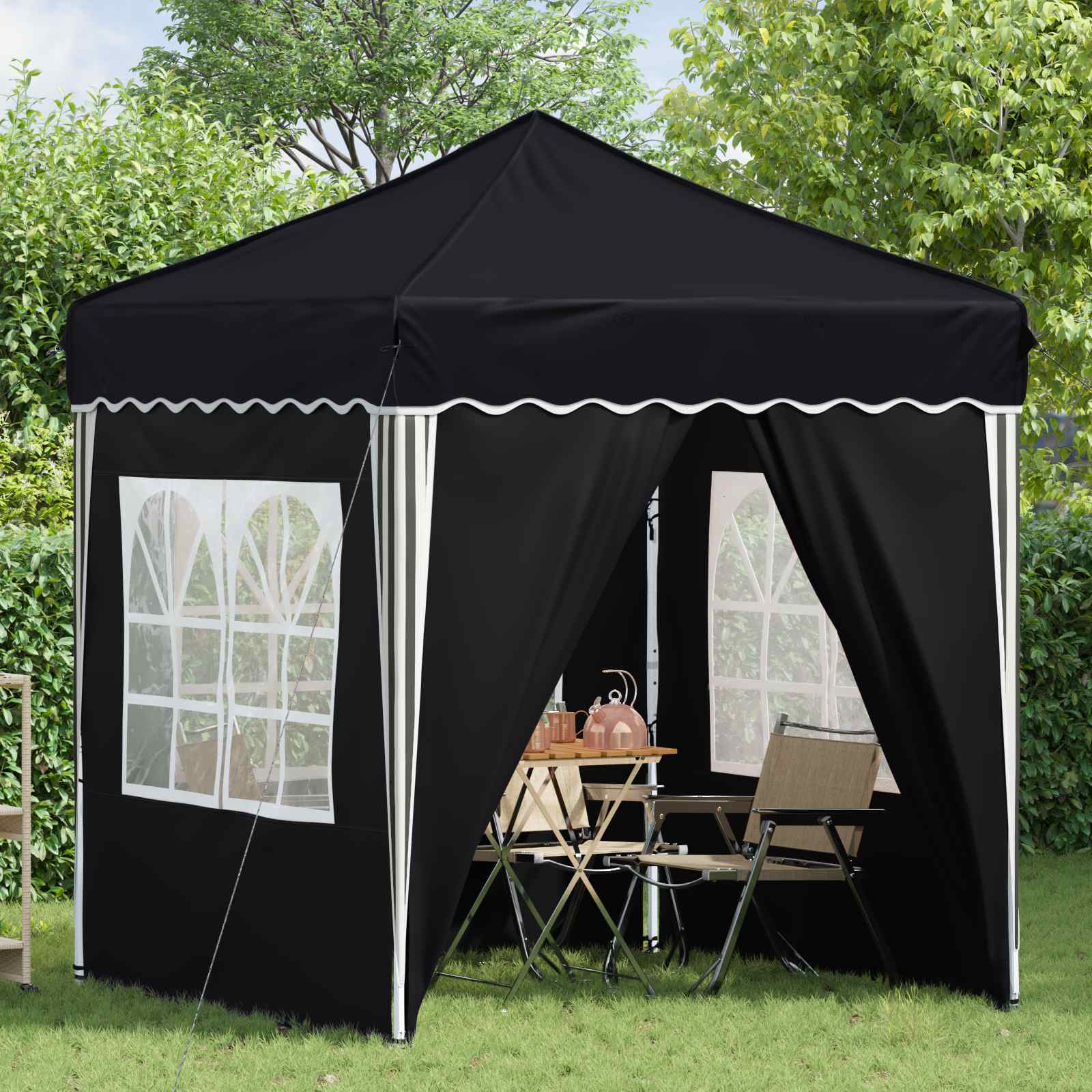 Pop-up šventinis palapinė 195 x 195 x 245 cm Antracito Pop-up šventinis palapinė 195 x 195 x 245 cm Antracito - Image 4