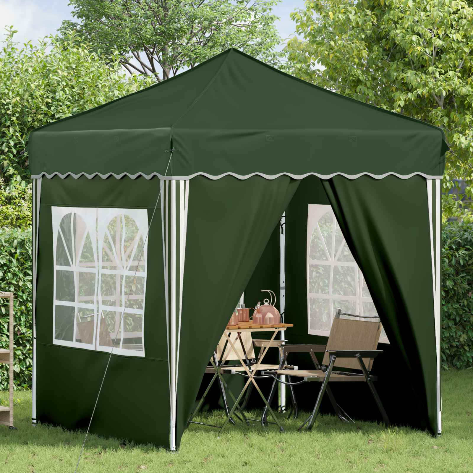 Pop-up šventinis palapinė 195 x 195 x 245 cm Žalia Pop-up šventinis palapinė 195 x 195 x 245 cm Žalia - Image 4