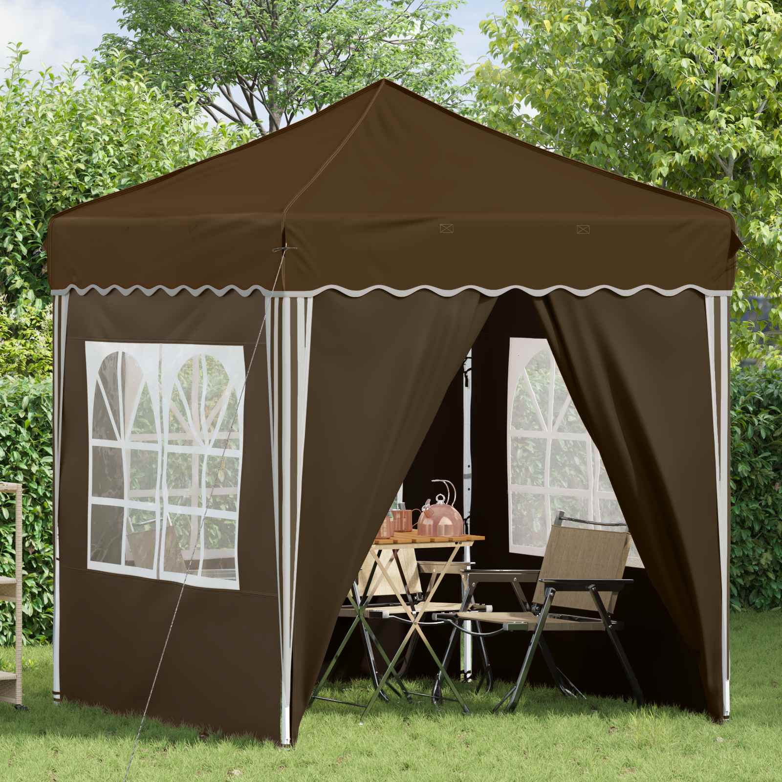 Pop-up šventinis palapinė 195 x 195 x 245 cm Taupe Pop-up šventinis palapinė 195 x 195 x 245 cm Taupe - Image 4