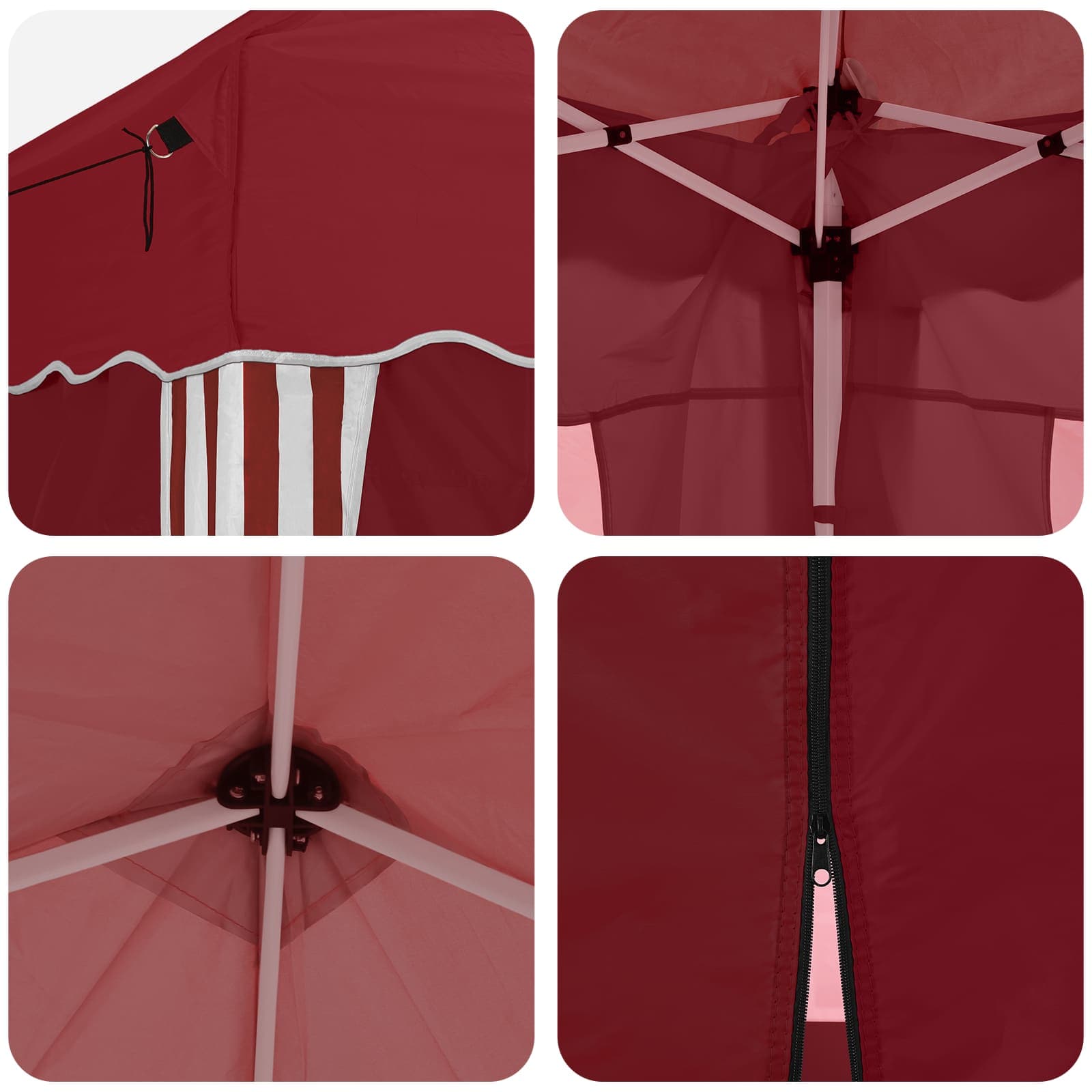 Pop-up šventinis palapinė 195 x 195 x 245 cm Vyšninė Pop-up šventinis palapinė 195 x 195 x 245 cm Vyšninė - Image 13