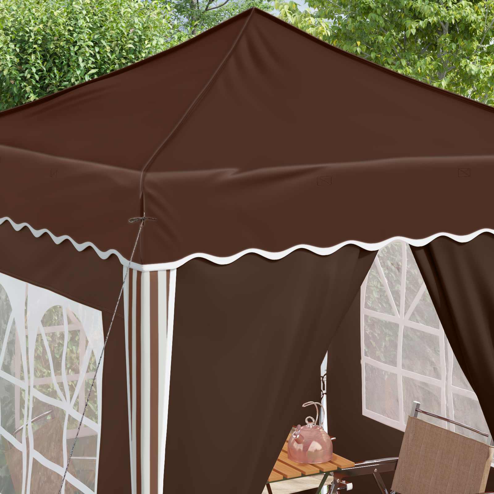 Pop-up šventinis palapinė 195 x 195 x 245 cm Ruda Pop-up šventinis palapinė 195 x 195 x 245 cm Ruda - Image 5
