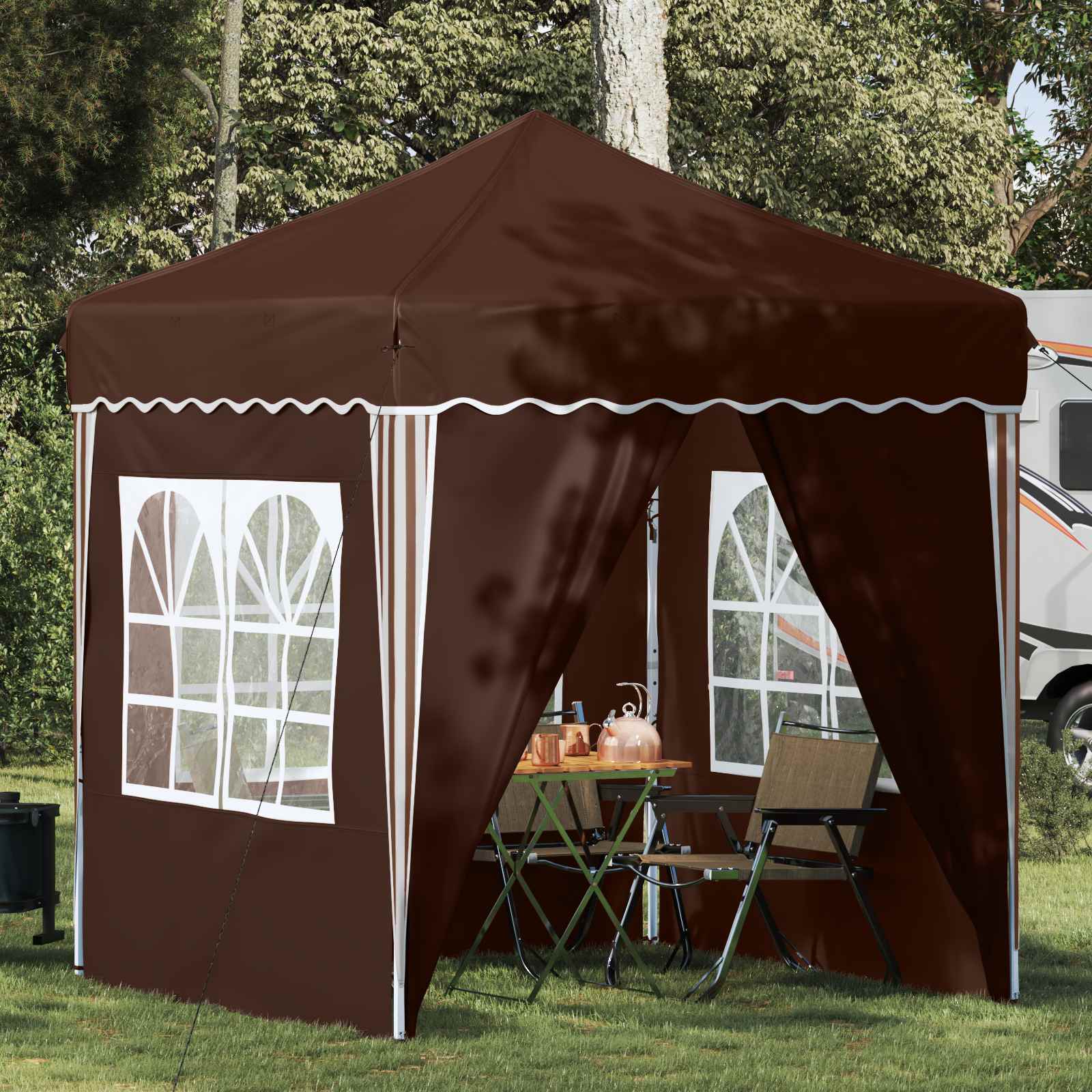 Pop-up šventinis palapinė 195 x 195 x 245 cm Ruda Pop-up šventinis palapinė 195 x 195 x 245 cm Ruda - Image 2