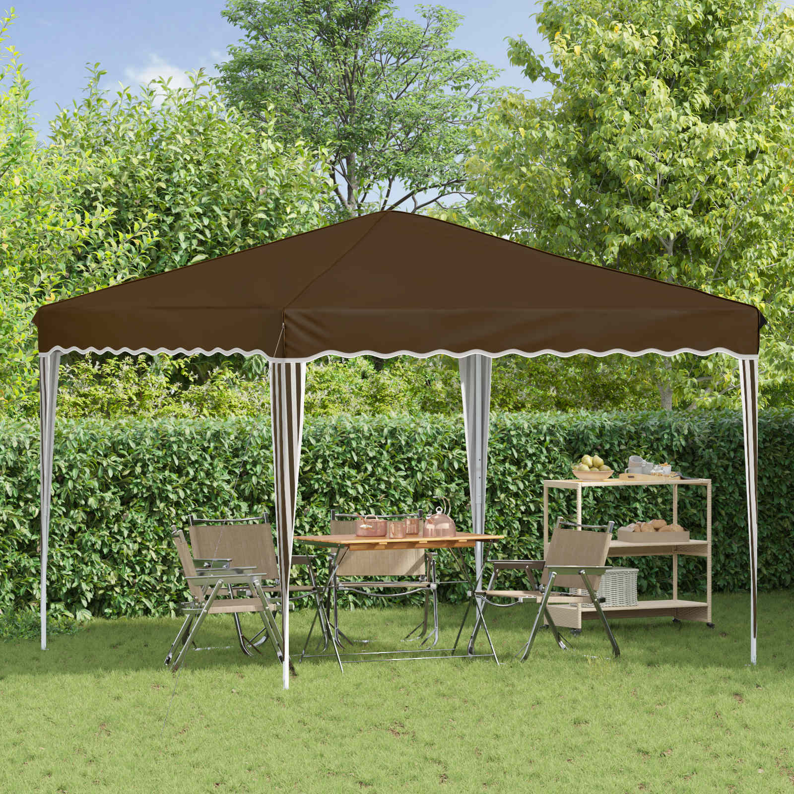 Pop-up šventinis palapinė 288 x 288 x 245 cm Taupe Pop-up šventinis palapinė 288 x 288 x 245 cm Taupe - Image 4