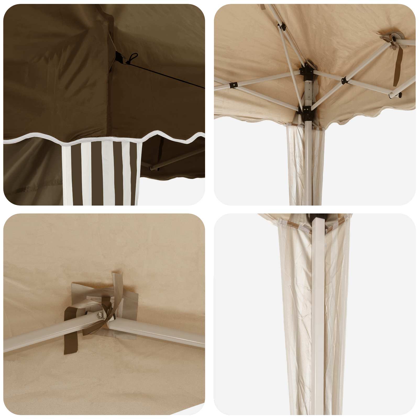 Pop-up šventinis palapinė 288 x 288 x 245 cm Taupe Pop-up šventinis palapinė 288 x 288 x 245 cm Taupe - Image 12