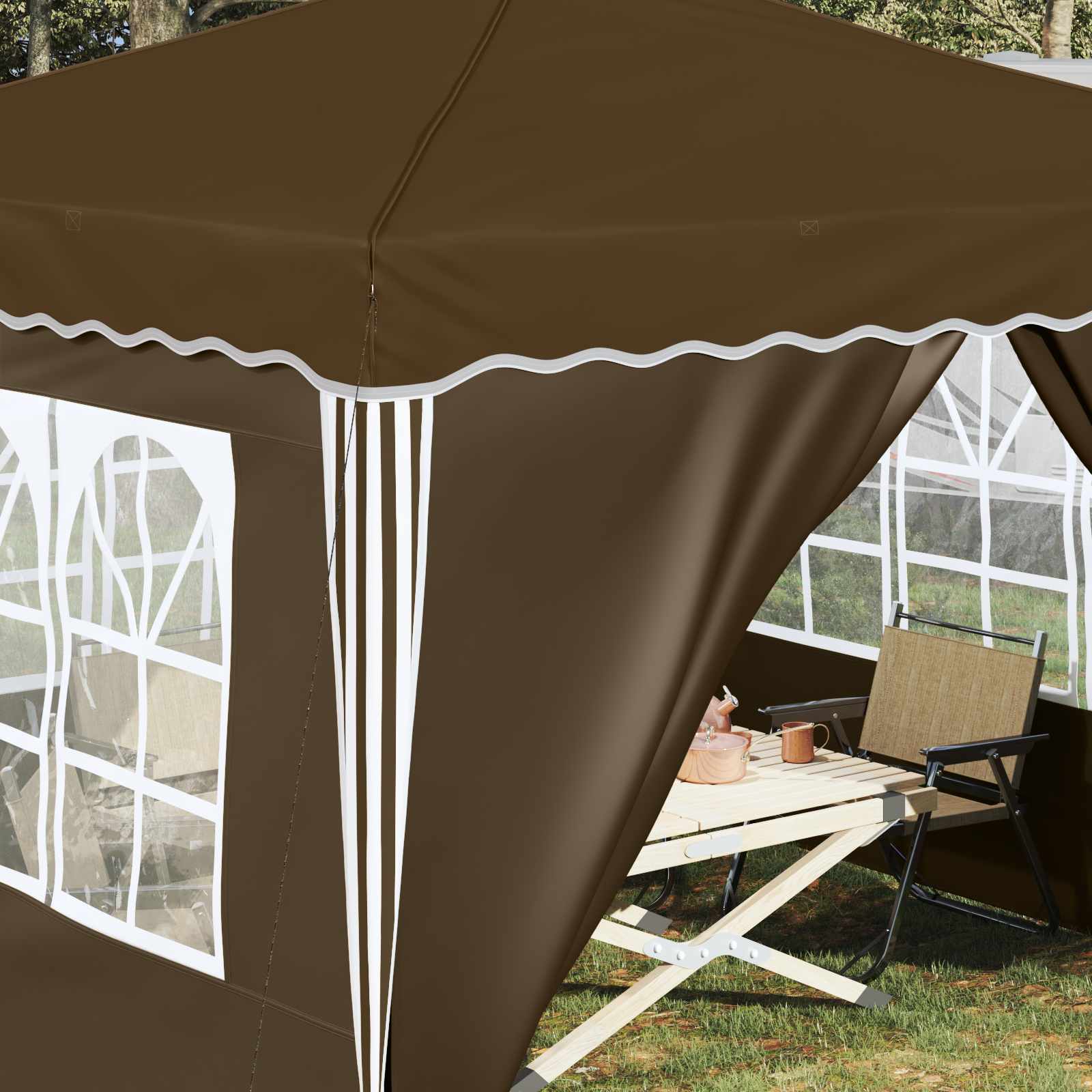 Pop-up šventinis palapinė 288 x 288 x 245 cm Taupe Pop-up šventinis palapinė 288 x 288 x 245 cm Taupe - Image 5