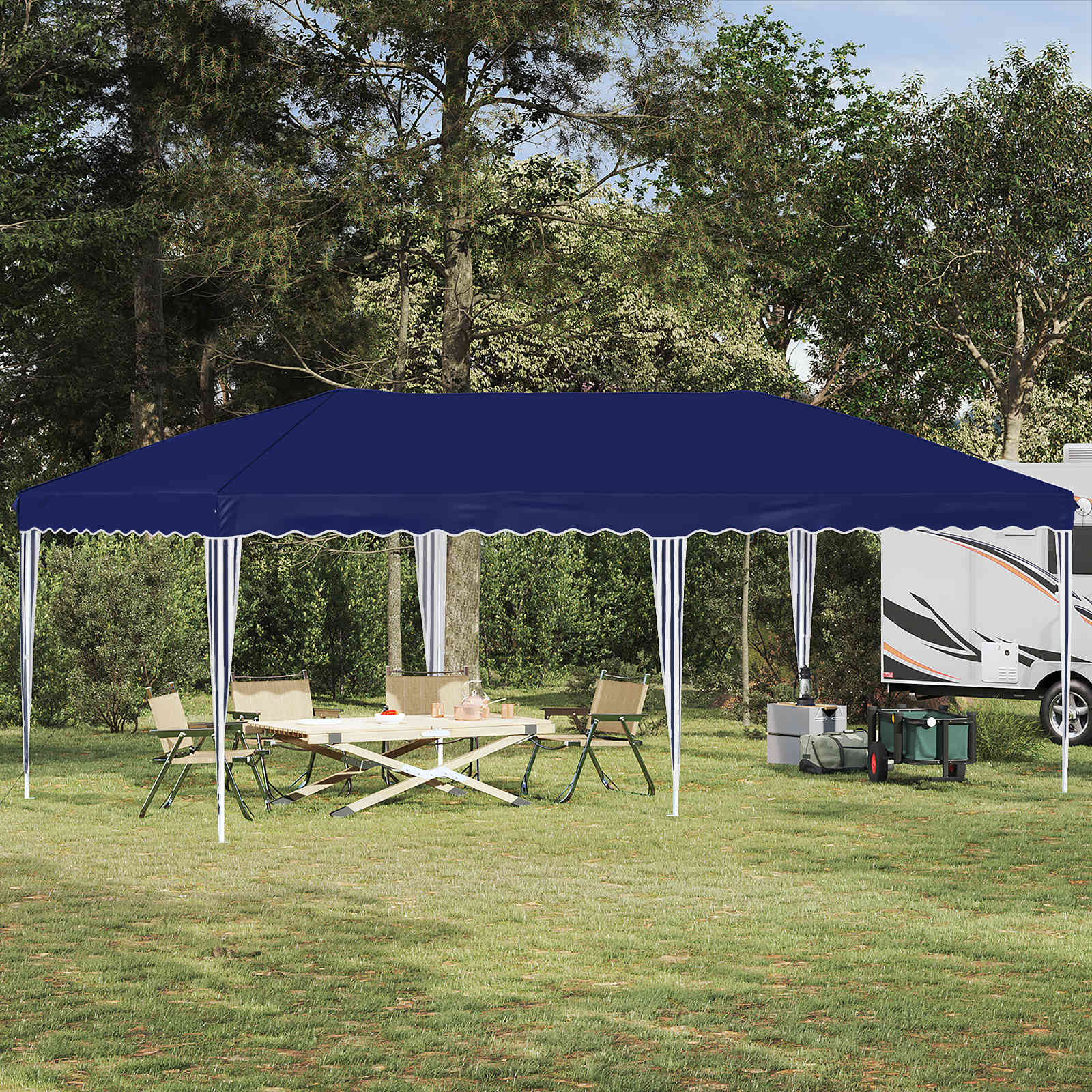 Pop-up šventinis palapinė 575 x 290 x 245 cm Mėlyna Pop-up šventinis palapinė 575 x 290 x 245 cm Mėlyna - Image 2