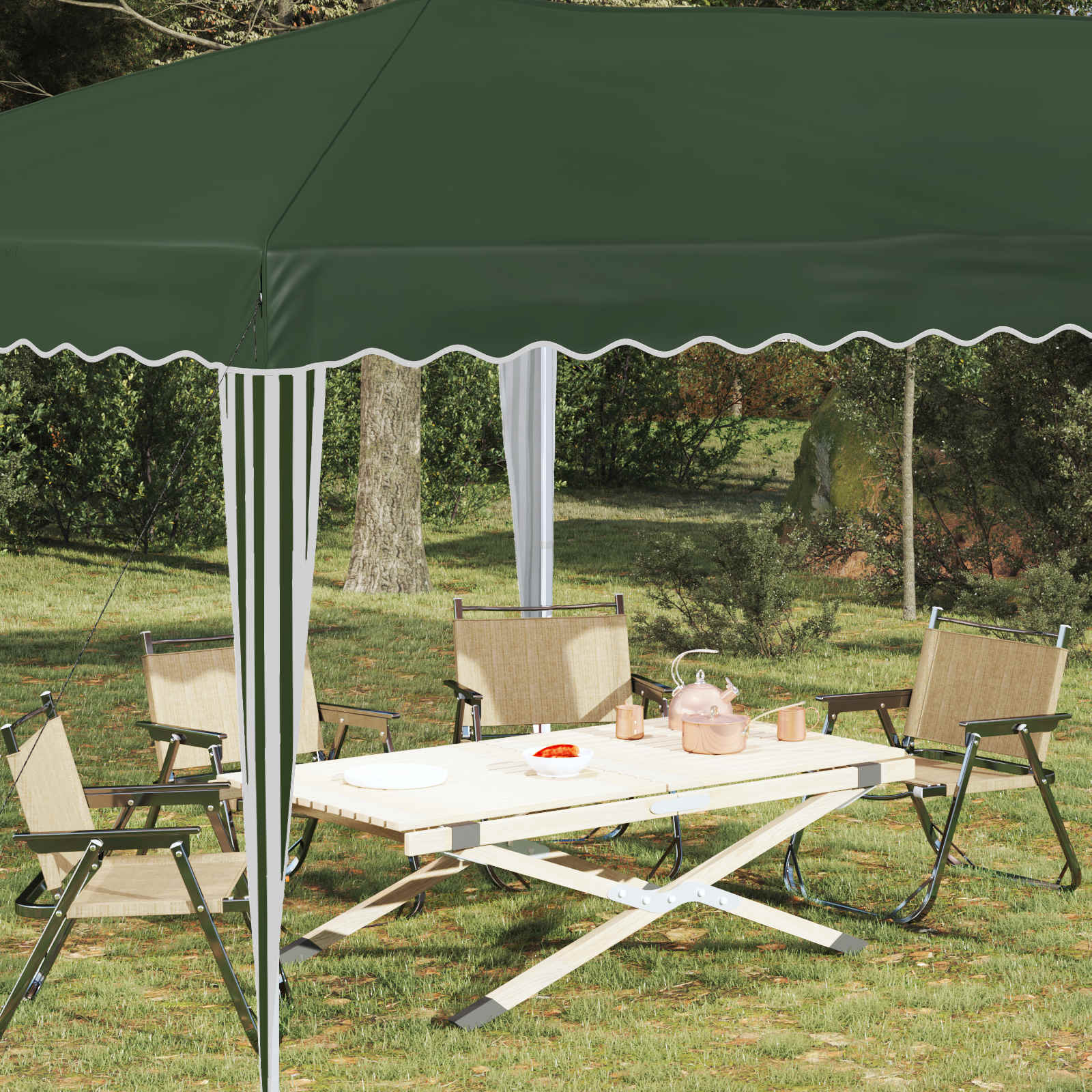 Pop-up šventinis palapinė 575 x 290 x 245 cm Žalia Pop-up šventinis palapinė 575 x 290 x 245 cm Žalia - Image 4