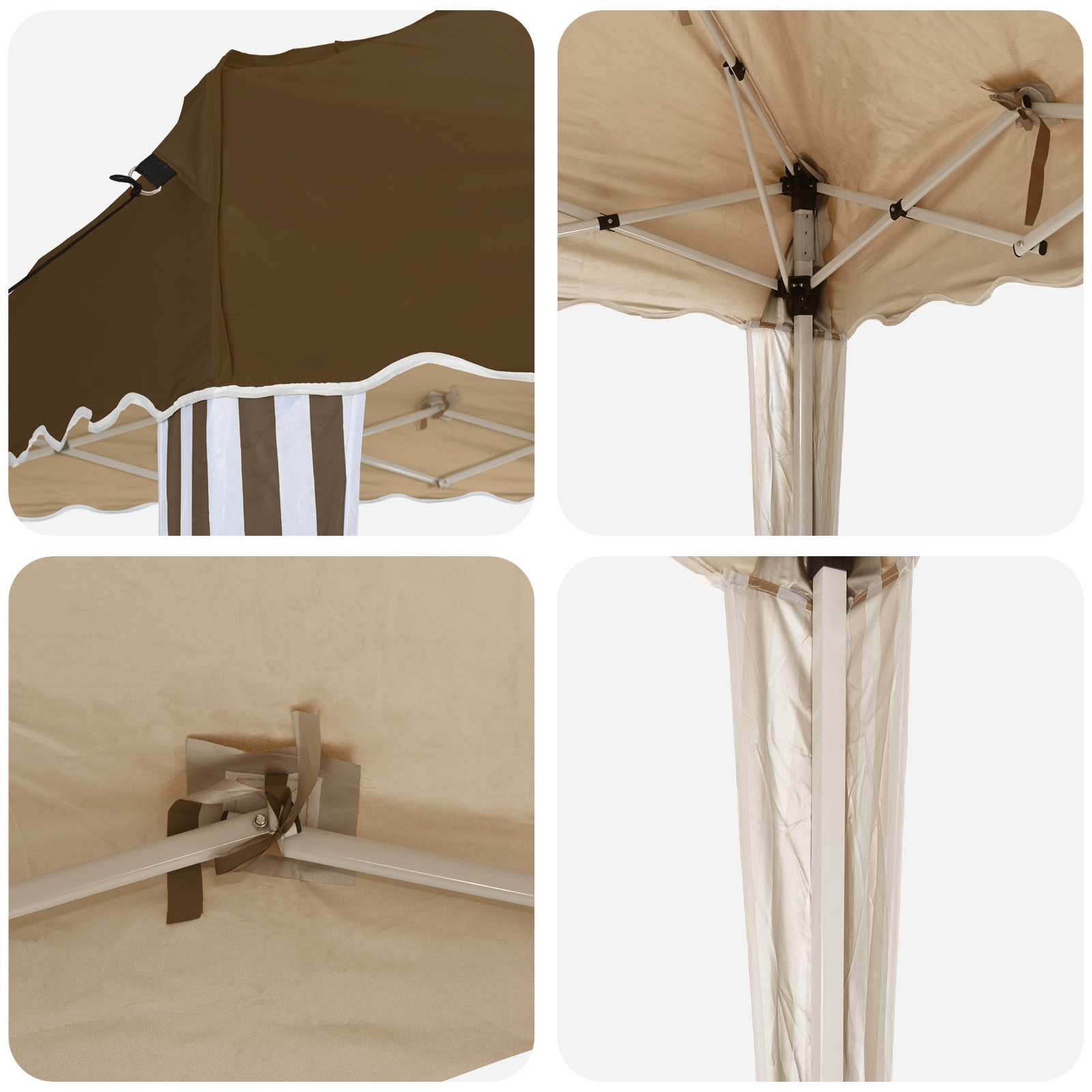 Pop-up šventinis palapinė 575 x 290 x 245 cm Taupe Pop-up šventinis palapinė 575 x 290 x 245 cm Taupe - Image 10
