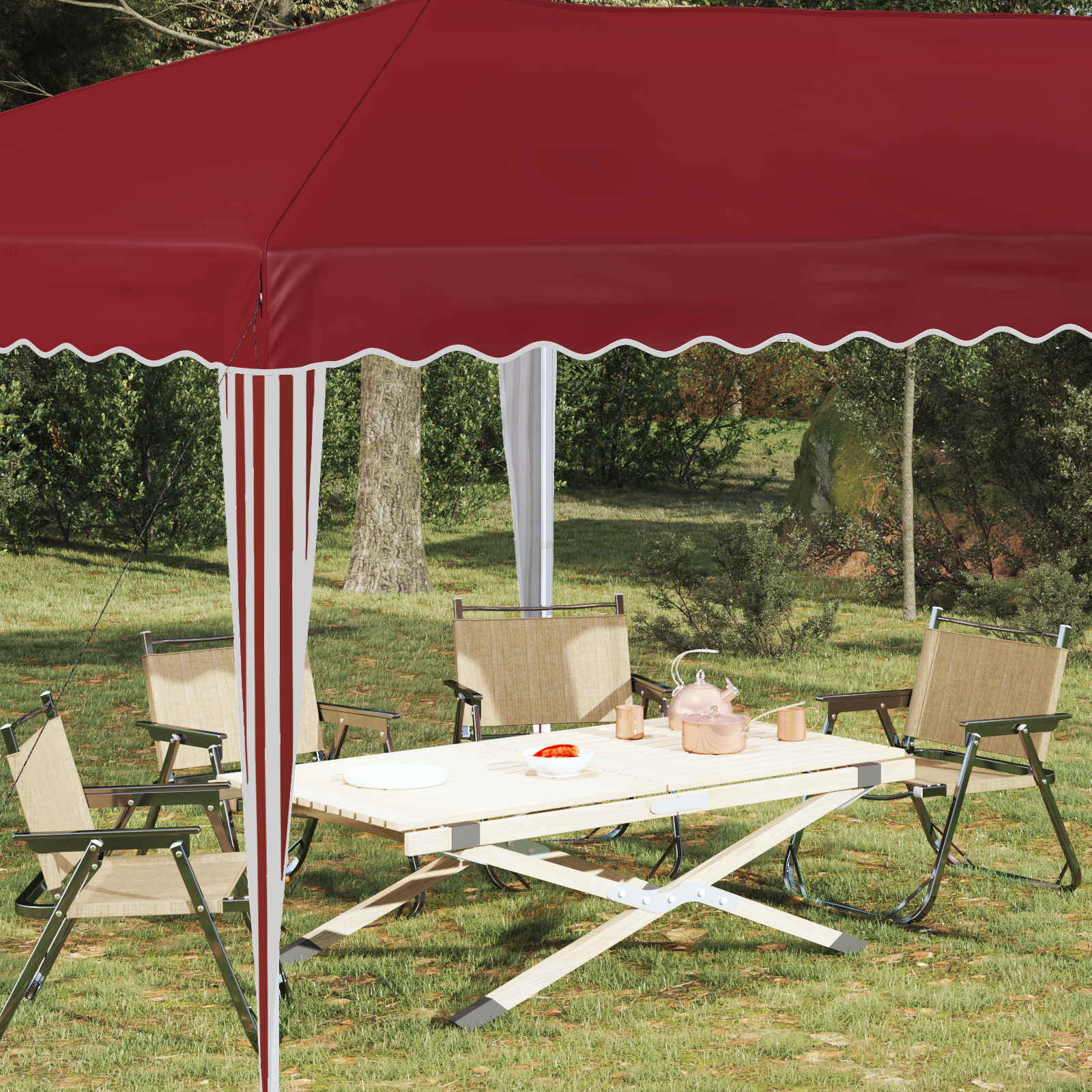 Pop-up šventinis palapinė 575 x 290 x 245 cm Vyšninė Pop-up šventinis palapinė 575 x 290 x 245 cm Vyšninė - Image 4