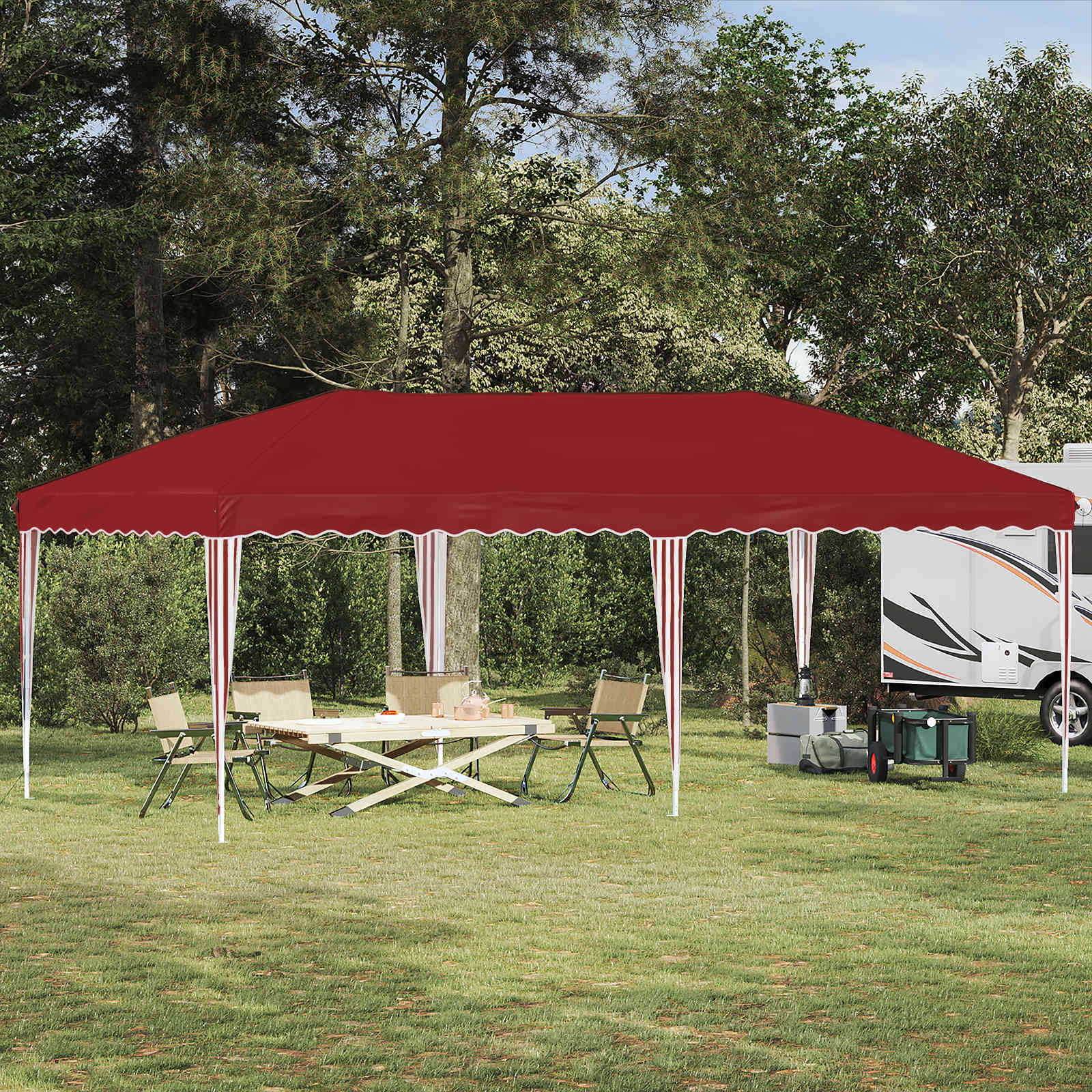 Pop-up šventinis palapinė 575 x 290 x 245 cm Vyšninė Pop-up šventinis palapinė 575 x 290 x 245 cm Vyšninė - Image 2