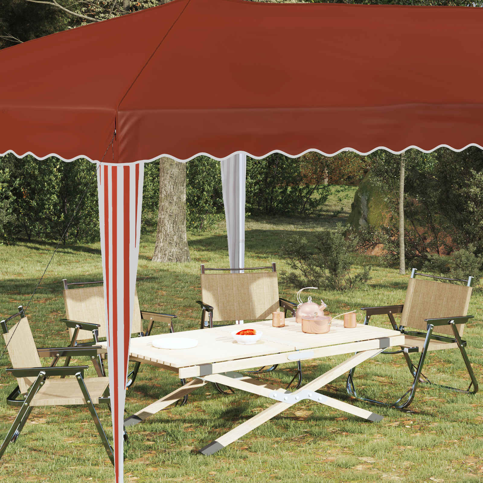 Pop-up šventinis palapinė 575 x 290 x 245 cm Terakotos Pop-up šventinis palapinė 575 x 290 x 245 cm Terakotos - Image 4