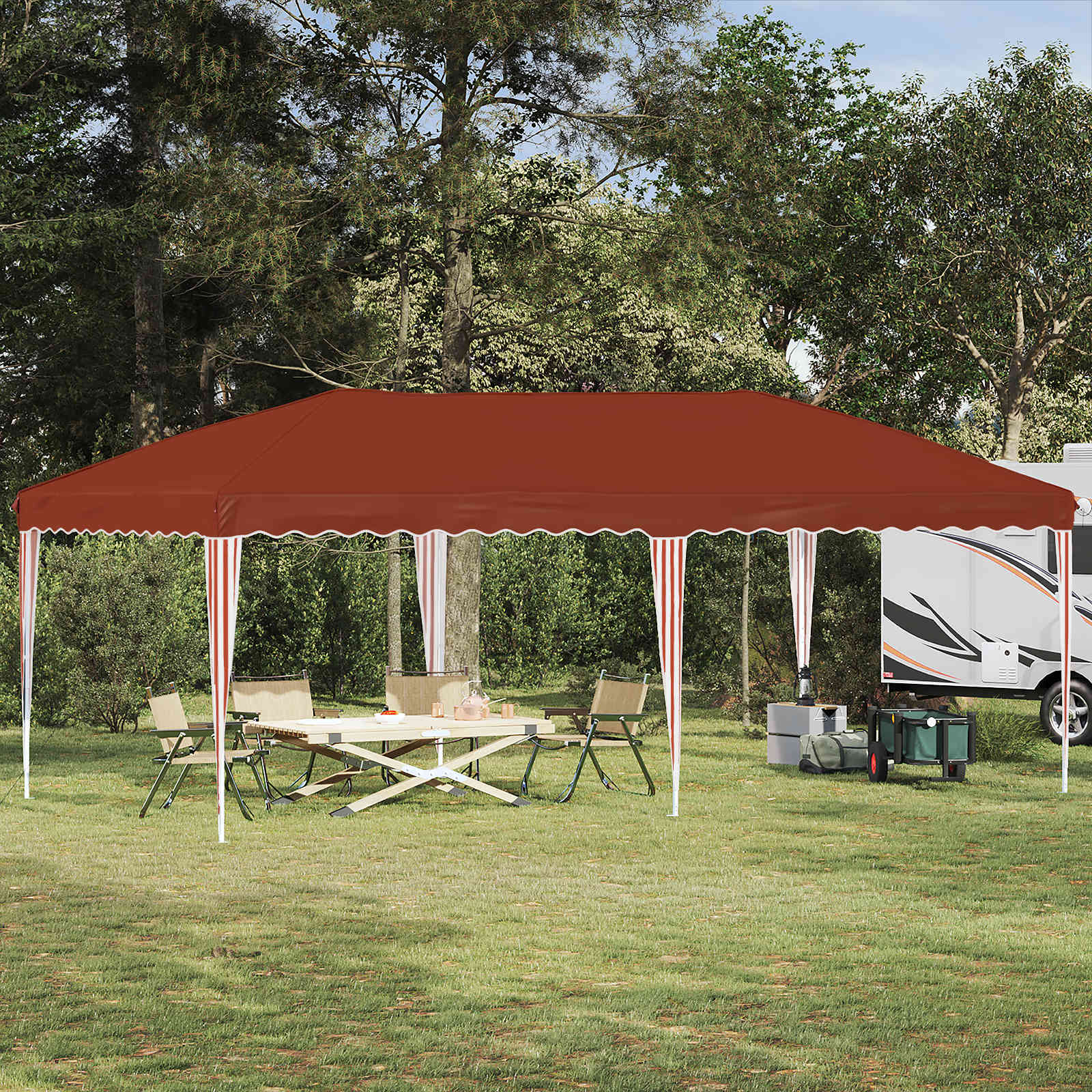 Pop-up šventinis palapinė 575 x 290 x 245 cm Terakotos Pop-up šventinis palapinė 575 x 290 x 245 cm Terakotos - Image 2