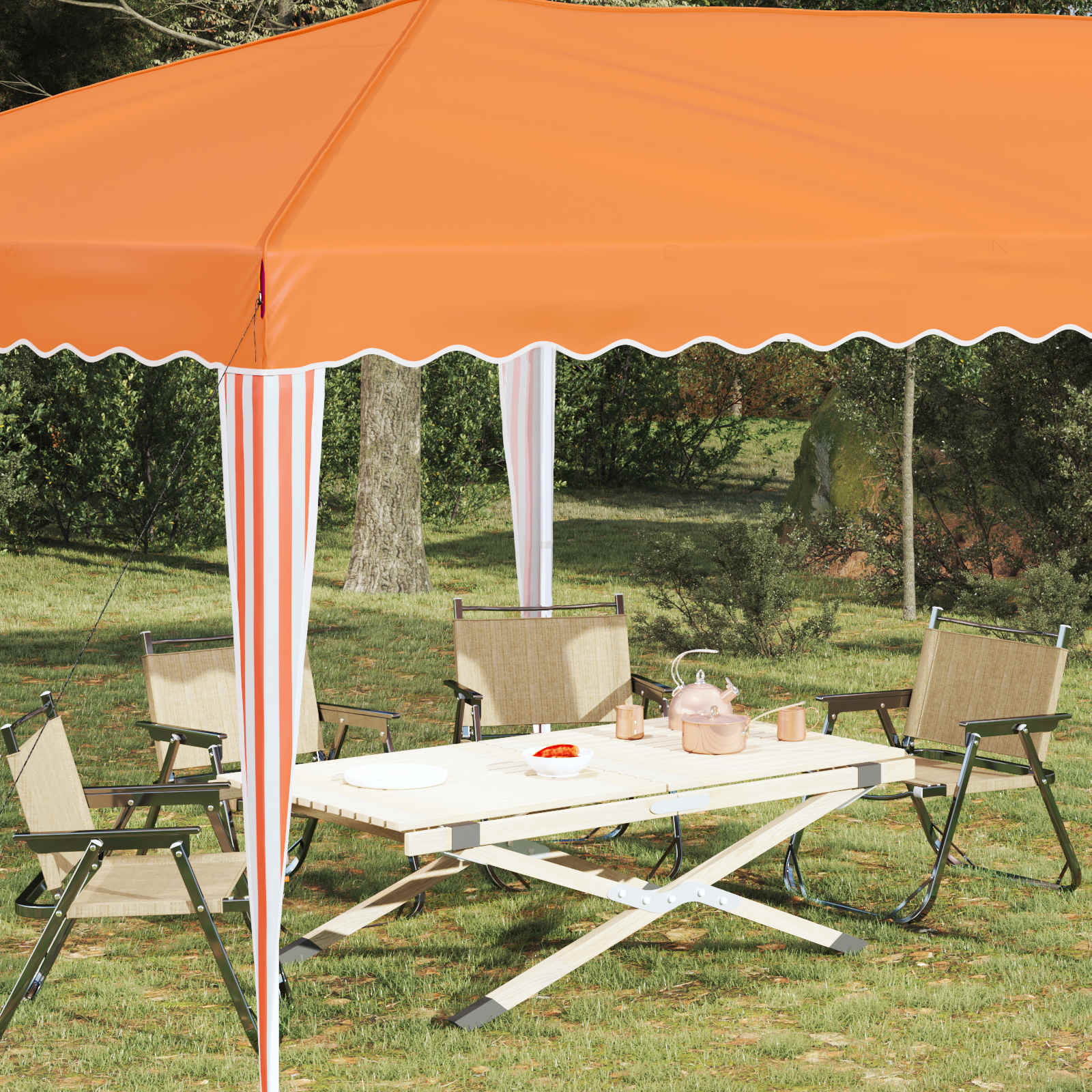 Pop-up šventinis palapinė 575 x 290 x 245 cm Oranžinė Pop-up šventinis palapinė 575 x 290 x 245 cm Oranžinė - Image 4