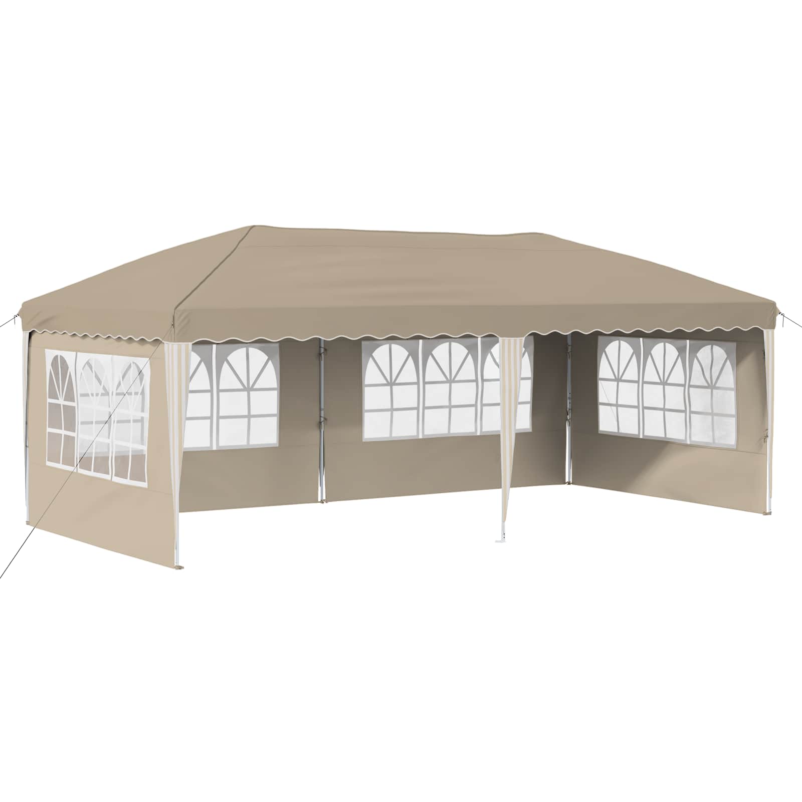 Pop-up šventinis palapinė 575 x 289 x 245 cm Kreminė Pop-up šventinis palapinė 575 x 289 x 245 cm Kreminė - Image 3