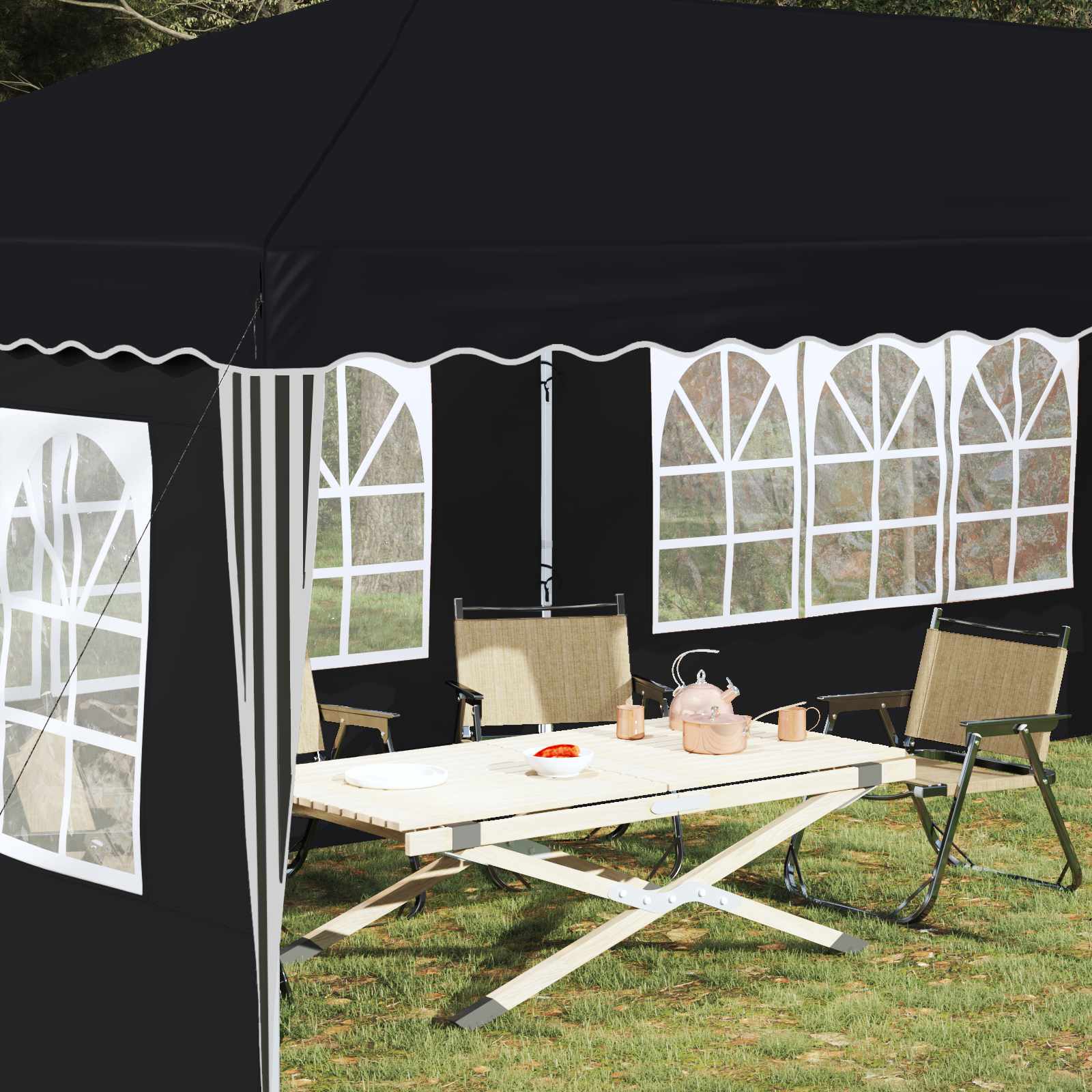 Pop-up šventinis palapinė 575 x 289 x 245 cm Antracitas Pop-up šventinis palapinė 575 x 289 x 245 cm Antracitas - Image 4