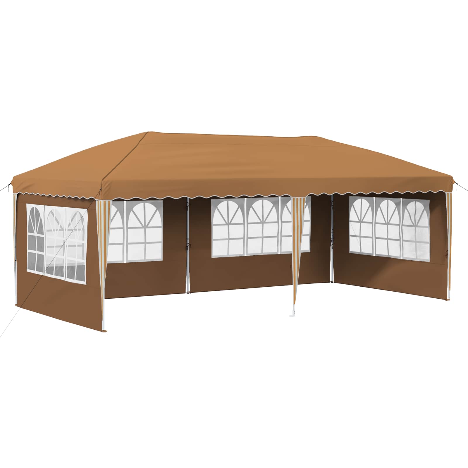 Pop-up šventinis palapinė 575 x 289 x 245 cm Smėlio Pop-up šventinis palapinė 575 x 289 x 245 cm Smėlio - Image 3