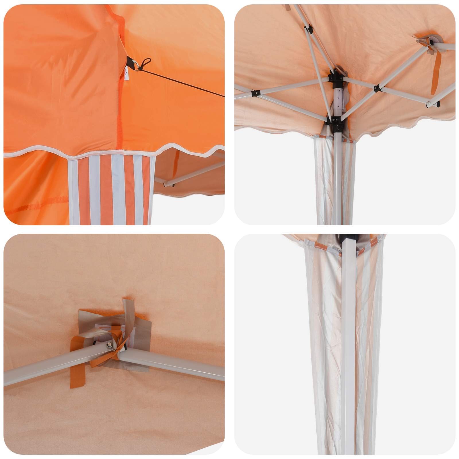 Pop-up šventinis palapinė 575 x 289 x 245 cm Oranžinė Pop-up šventinis palapinė 575 x 289 x 245 cm Oranžinė - Image 11