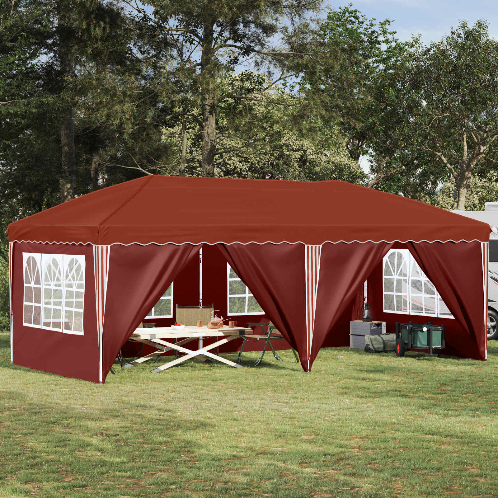 Pop-up šventinis palapinė 575 x 288 x 245 cm Terakotos Pop-up šventinis palapinė 575 x 288 x 245 cm Terakotos - Image 2
