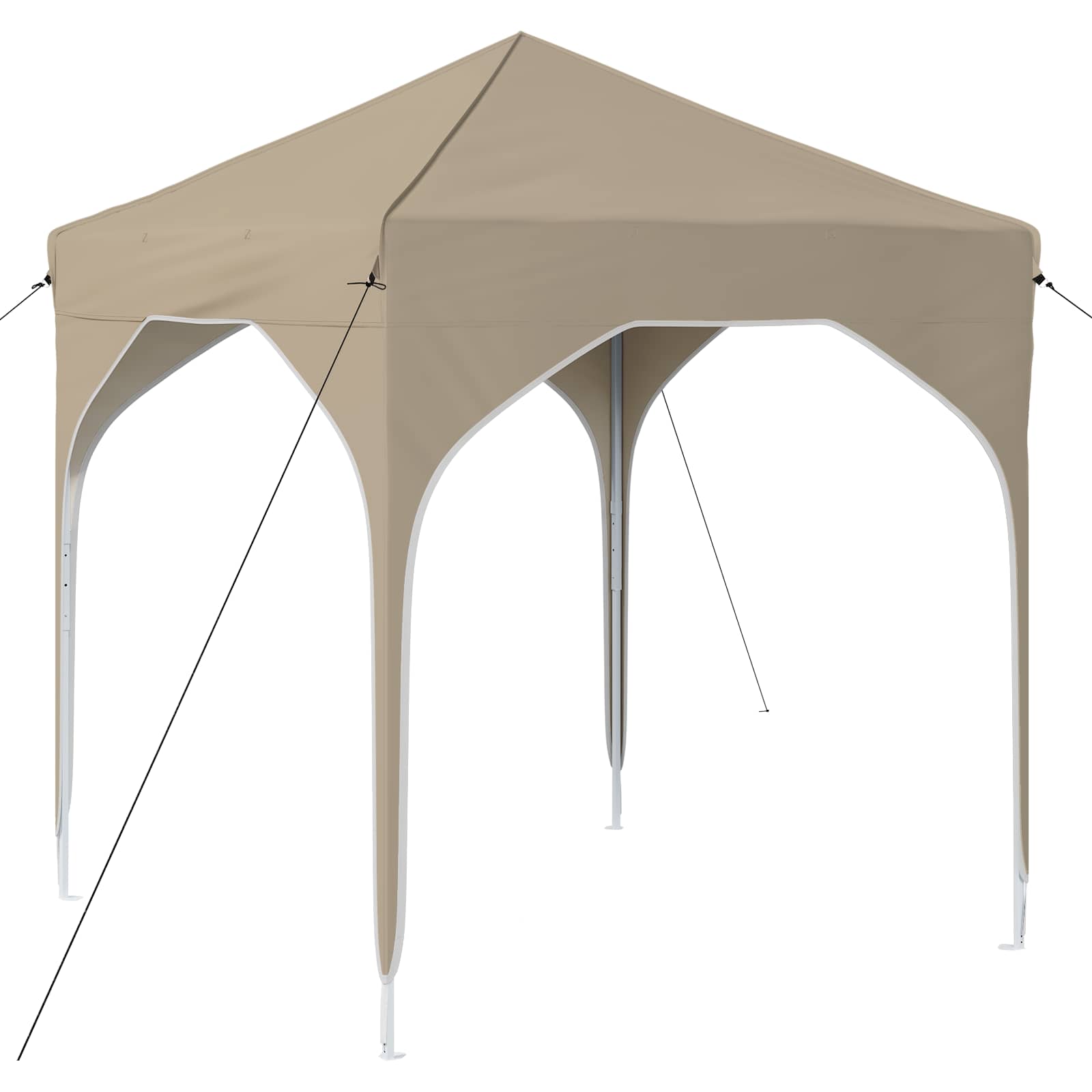 Pop-up šventinis palapinė 194 x 194 x 245 cm Kreminė Pop-up šventinis palapinė 194 x 194 x 245 cm Kreminė - Image 3