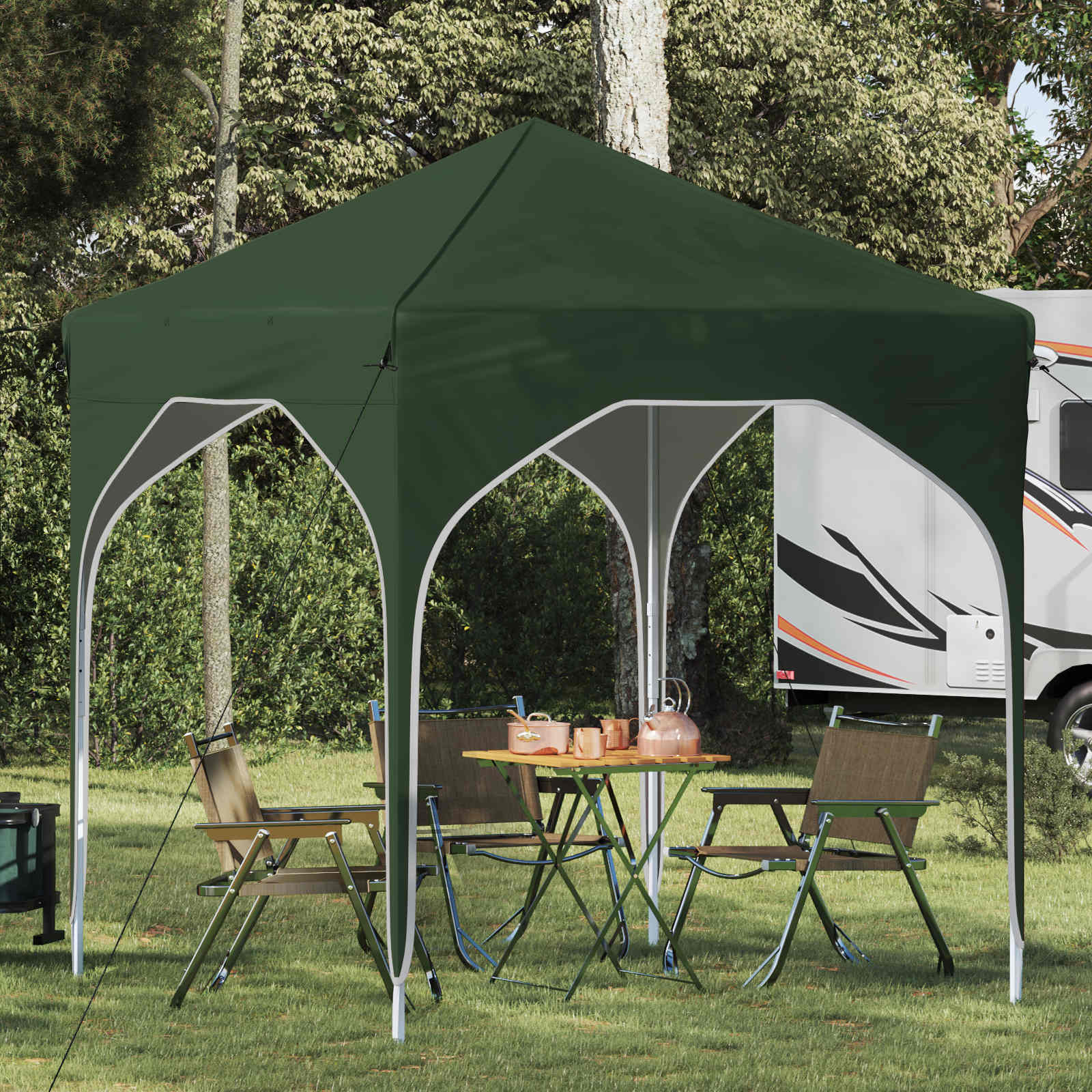 Pop-up šventinis palapinė 194 x 194 x 245 cm Žalia Pop-up šventinis palapinė 194 x 194 x 245 cm Žalia - Image 2