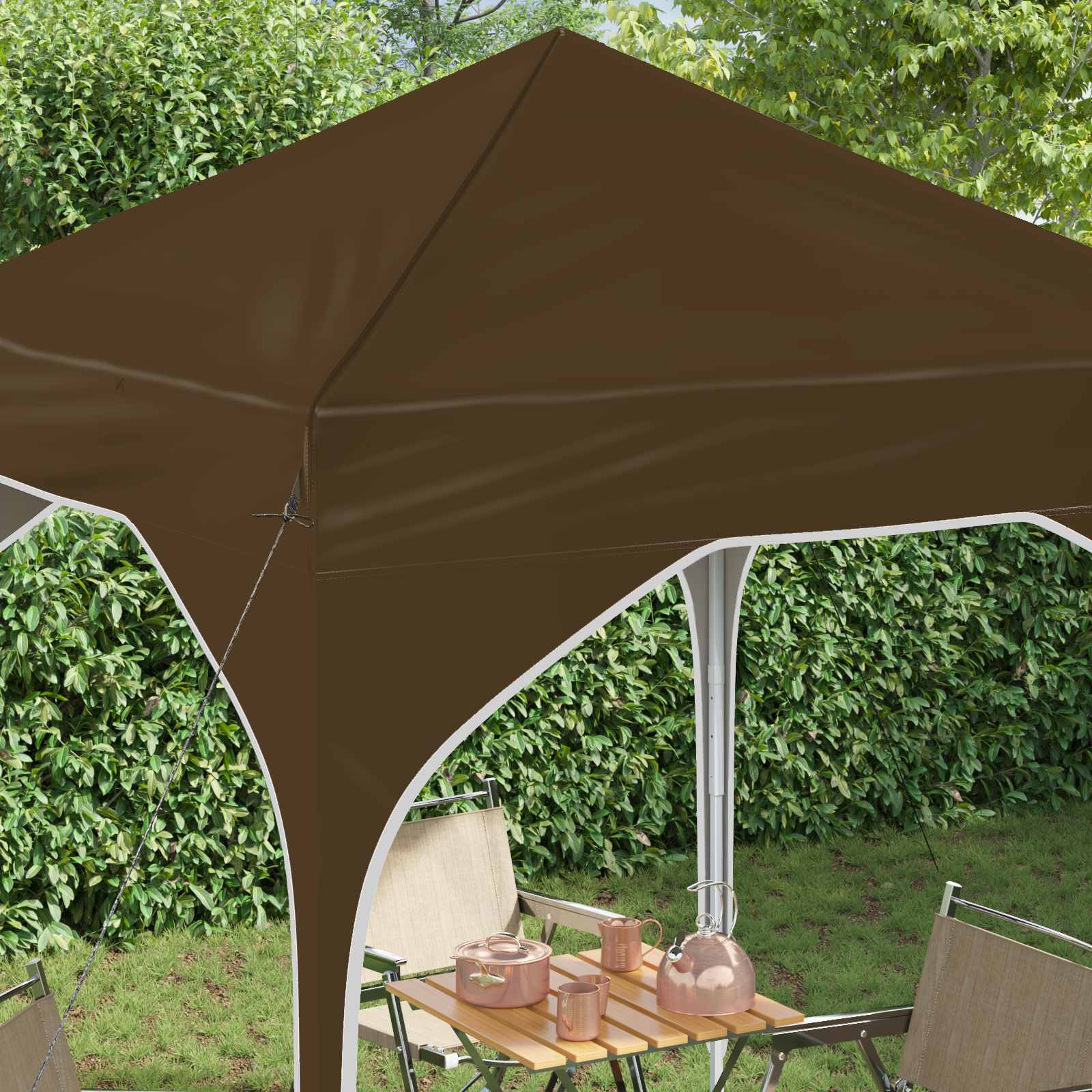 Pop-up šventinis palapinė 194 x 194 x 245 cm Taupe Pop-up šventinis palapinė 194 x 194 x 245 cm Taupe - Image 5