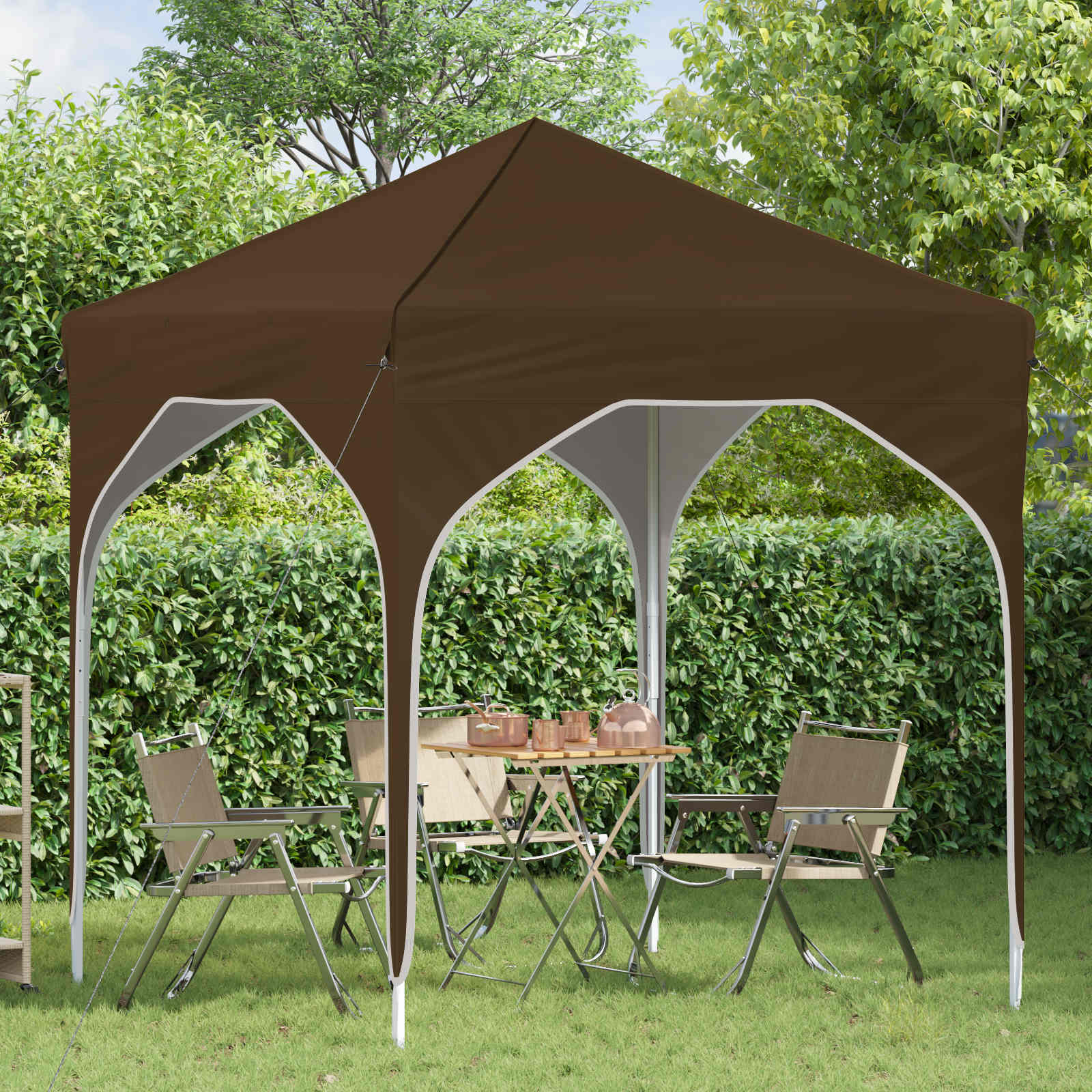 Pop-up šventinis palapinė 194 x 194 x 245 cm Taupe Pop-up šventinis palapinė 194 x 194 x 245 cm Taupe - Image 4