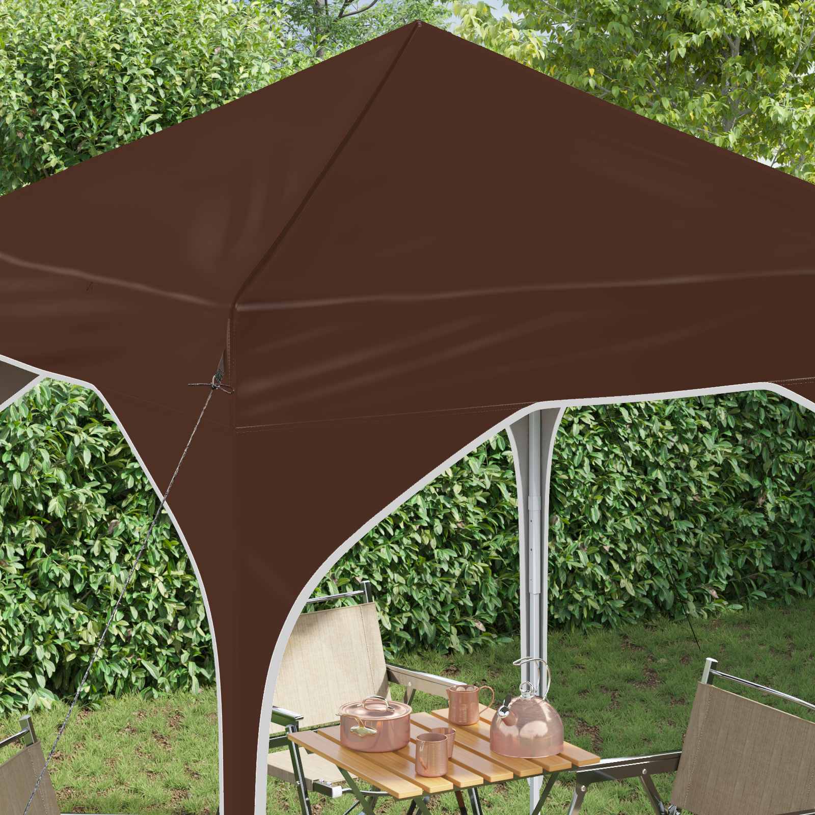 Pop-up šventinis palapinė 194 x 194 x 245 cm Ruda Pop-up šventinis palapinė 194 x 194 x 245 cm Ruda - Image 5