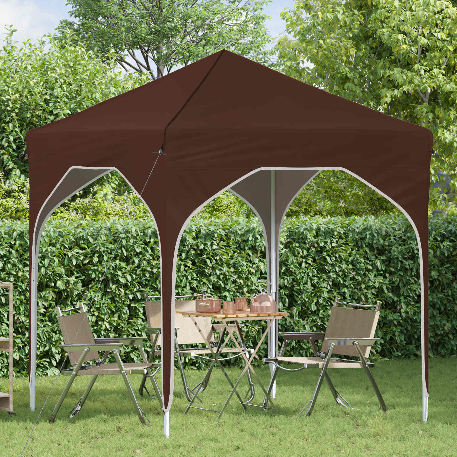 Pop-up šventinis palapinė 194 x 194 x 245 cm Ruda Pop-up šventinis palapinė 194 x 194 x 245 cm Ruda - Image 4