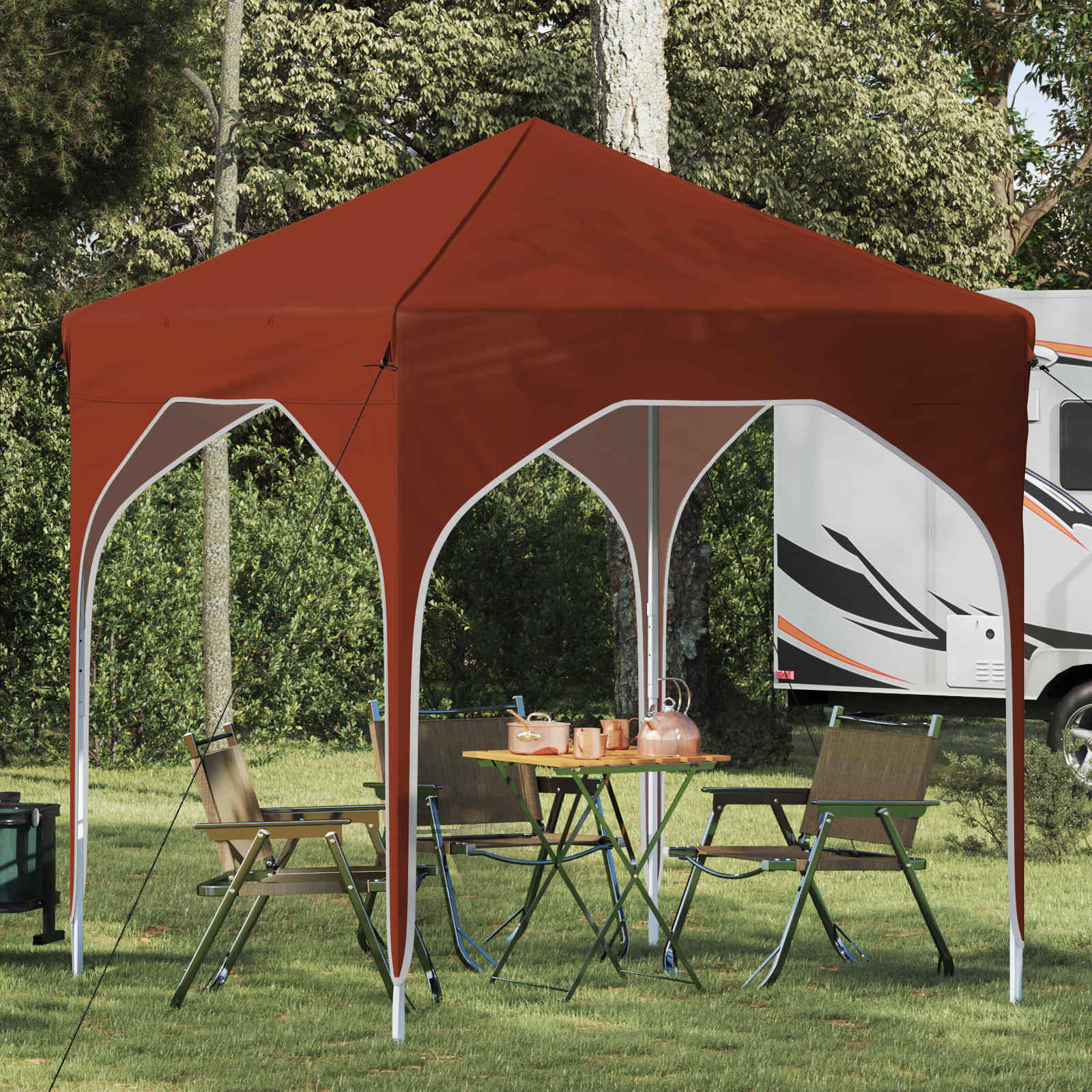 Pop-up šventinis palapinė 194 x 194 x 245 cm Terakotos Pop-up šventinis palapinė 194 x 194 x 245 cm Terakotos - Image 2