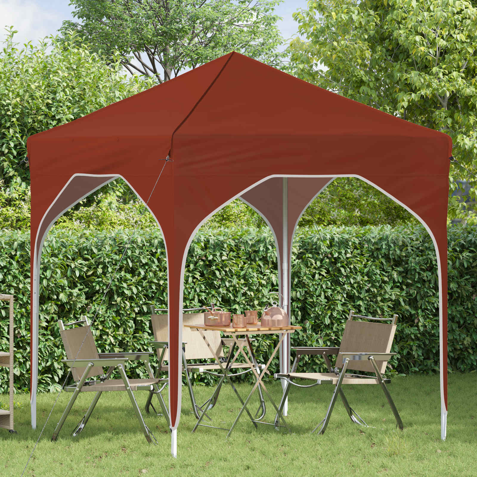 Pop-up šventinis palapinė 194 x 194 x 245 cm Terakotos Pop-up šventinis palapinė 194 x 194 x 245 cm Terakotos - Image 4