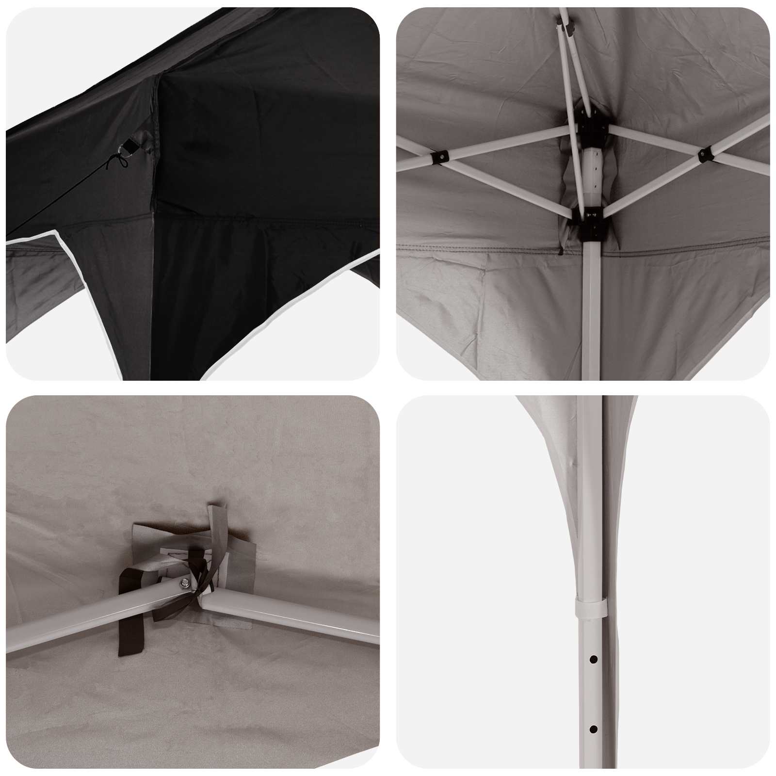 Pop-up šventinis palapinė 194 x 194 x 245 cm Juoda Pop-up šventinis palapinė 194 x 194 x 245 cm Juoda - Image 10