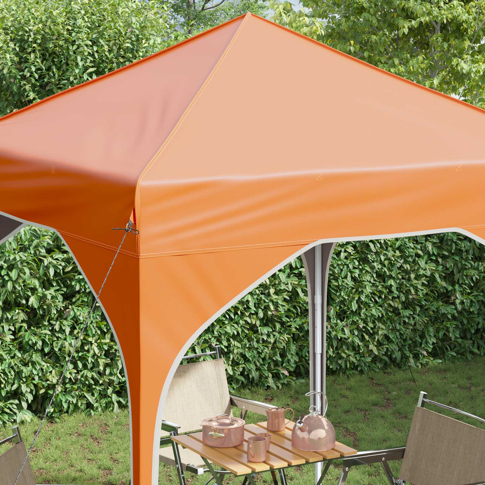 Pop-up šventinis palapinė 194 x 194 x 245 cm Oranžinė Pop-up šventinis palapinė 194 x 194 x 245 cm Oranžinė - Image 5